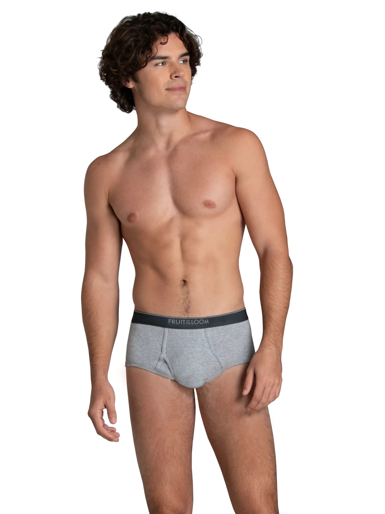 Fruit of the Loom Men's Cotton Briefs Moisture-Wicking Mid-Rise Underwear (Assorted, 6-Pack) 862hv