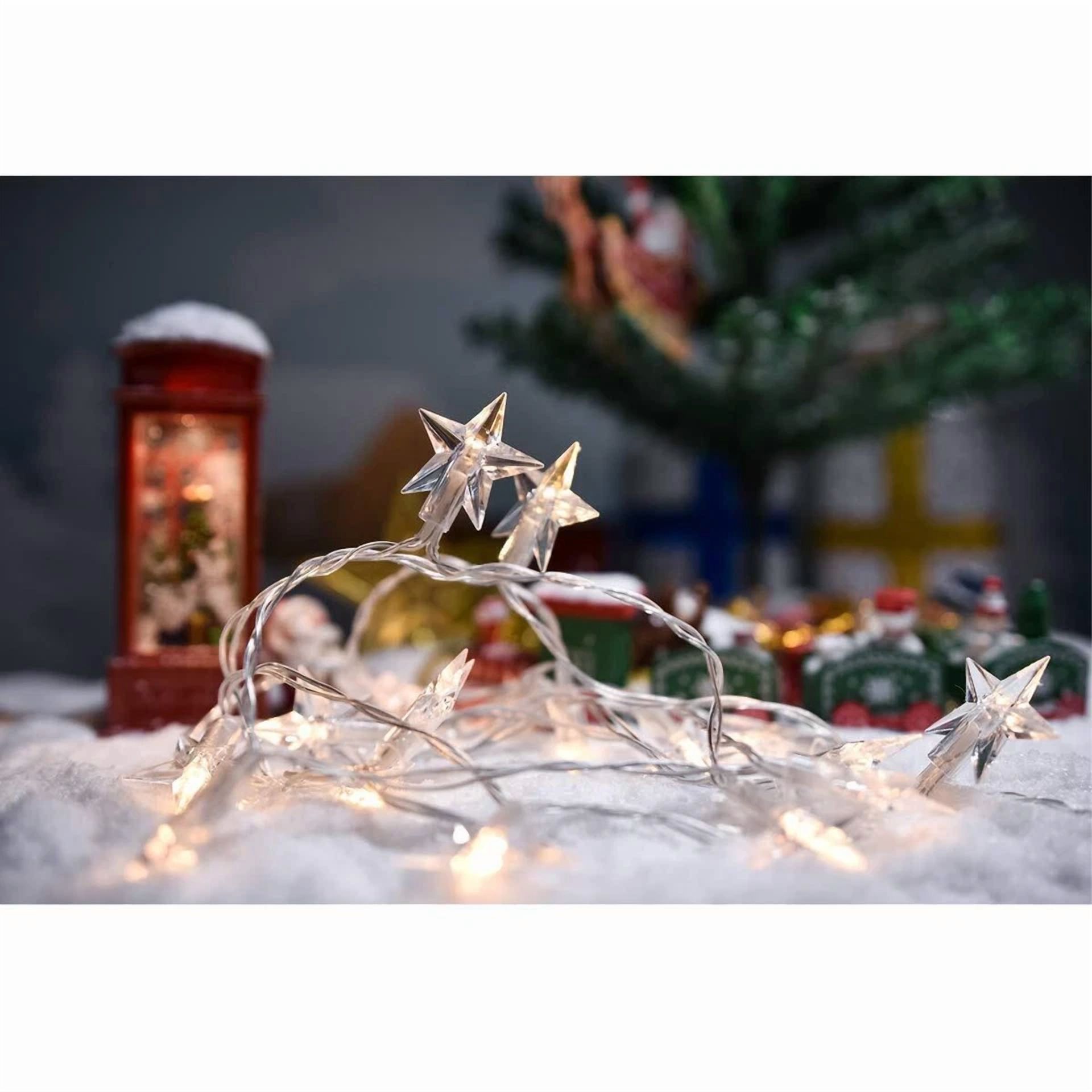 YANI Christmas String Lights LED Decorative Lighting with Timer (Warm White, 16 ft) 7n40g