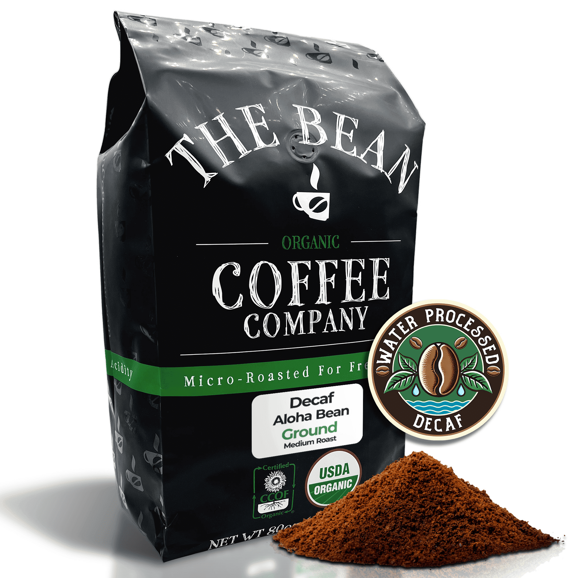 The Bean Organic Coffee Company Aloha Bean Decaf Hawaiian Hazelnut Medium Roast Ground Coffee (5 lb) r6dho