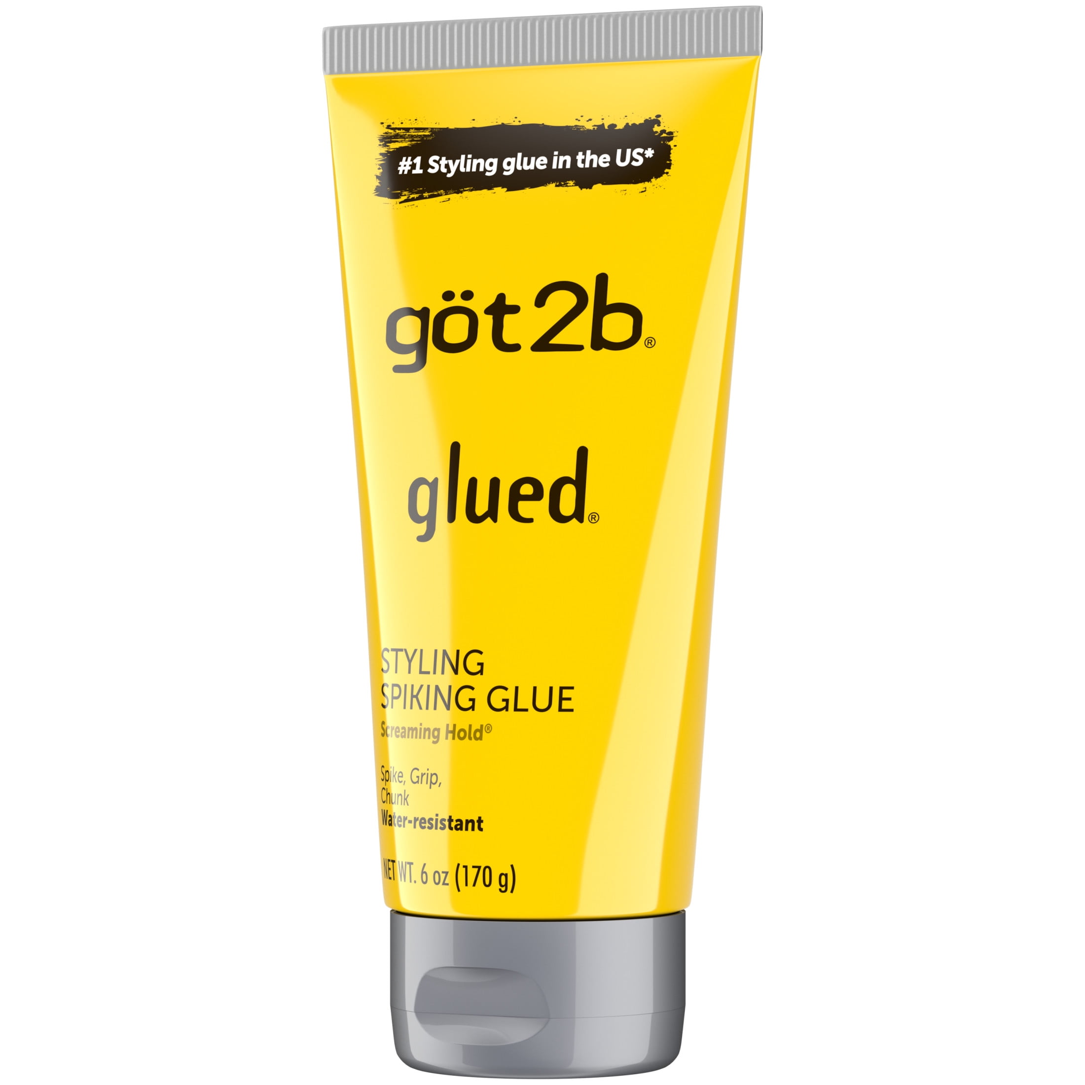got2b Glued Styling Spiking Hair Gel, Water-Resistant, Screaming Hold for Bold Hairstyles (6 Pack, 6 oz) m7xb7