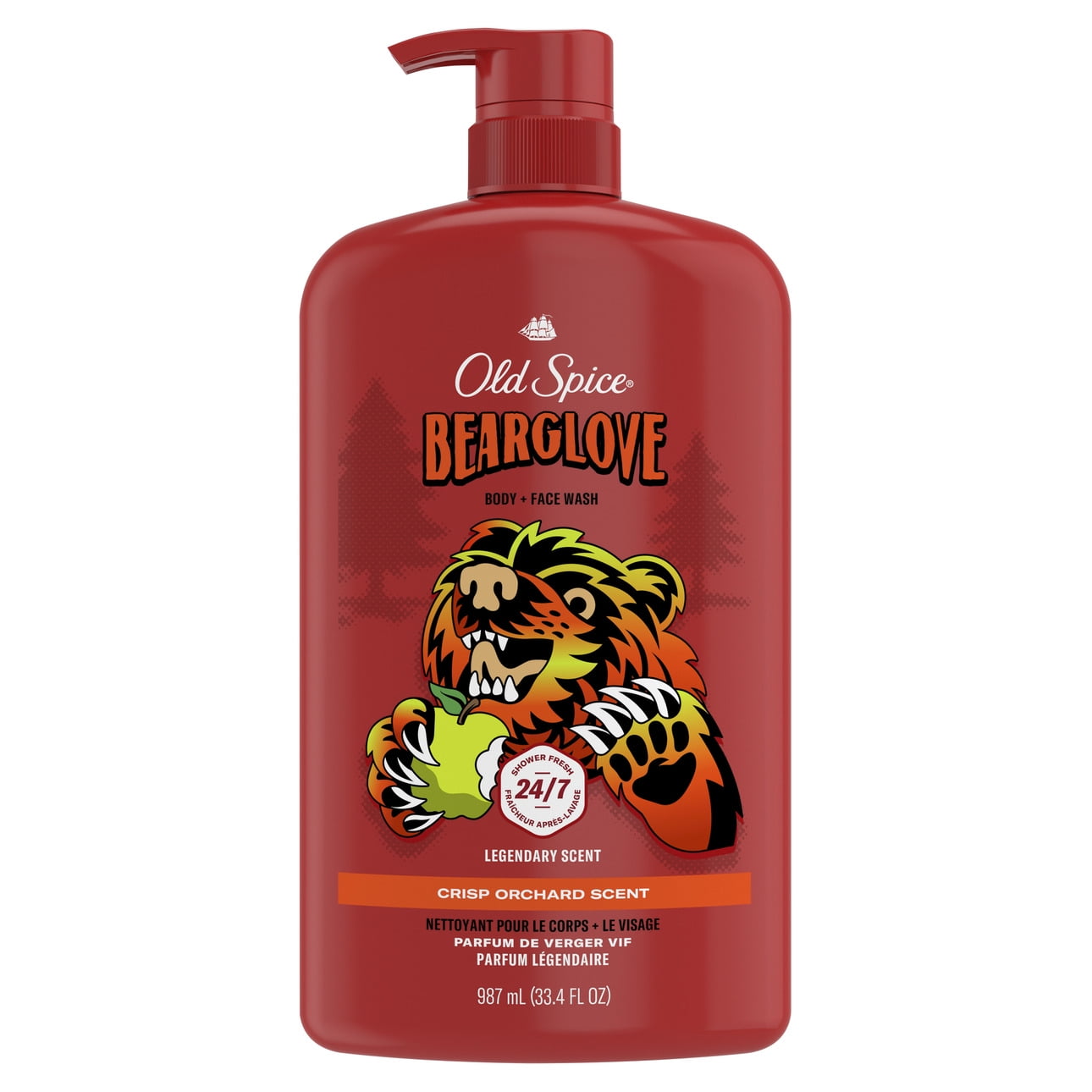 Old Spice Men's Body Wash, Bearglove Scent, Long-Lasting Freshness, 33.4 fl oz hgg96
