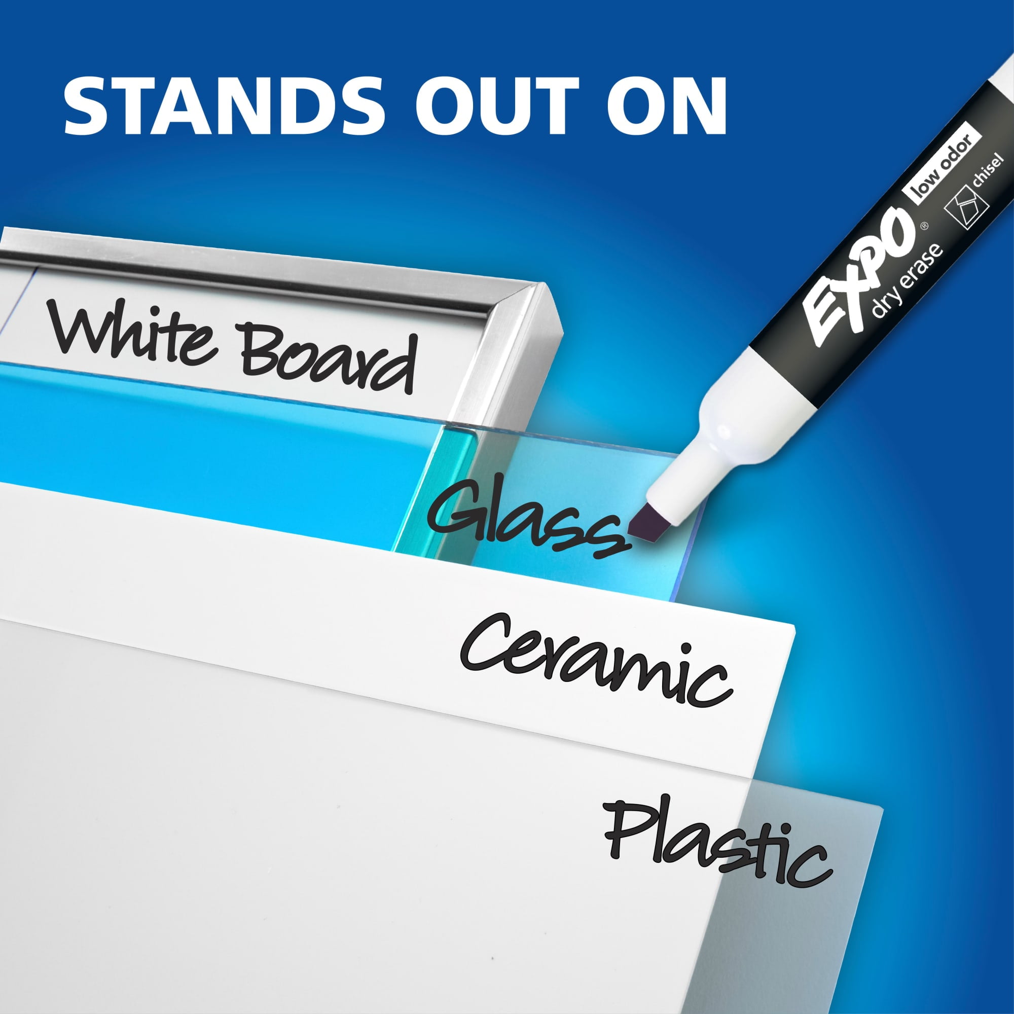 Expo Low Odor Dry Erase Markers, Chisel Tip, Assorted Colors (12 Count) mdomq