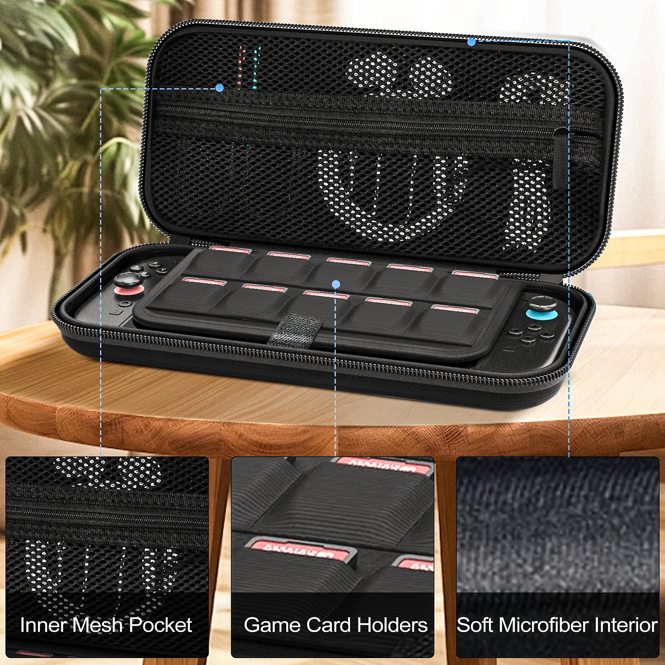 YUOY Carrying Case for Nintendo Switch 2 (2025), Hard EVA Travel Protective Storage Bag with Screen Protector (Black, 1 Pack) kvp0u