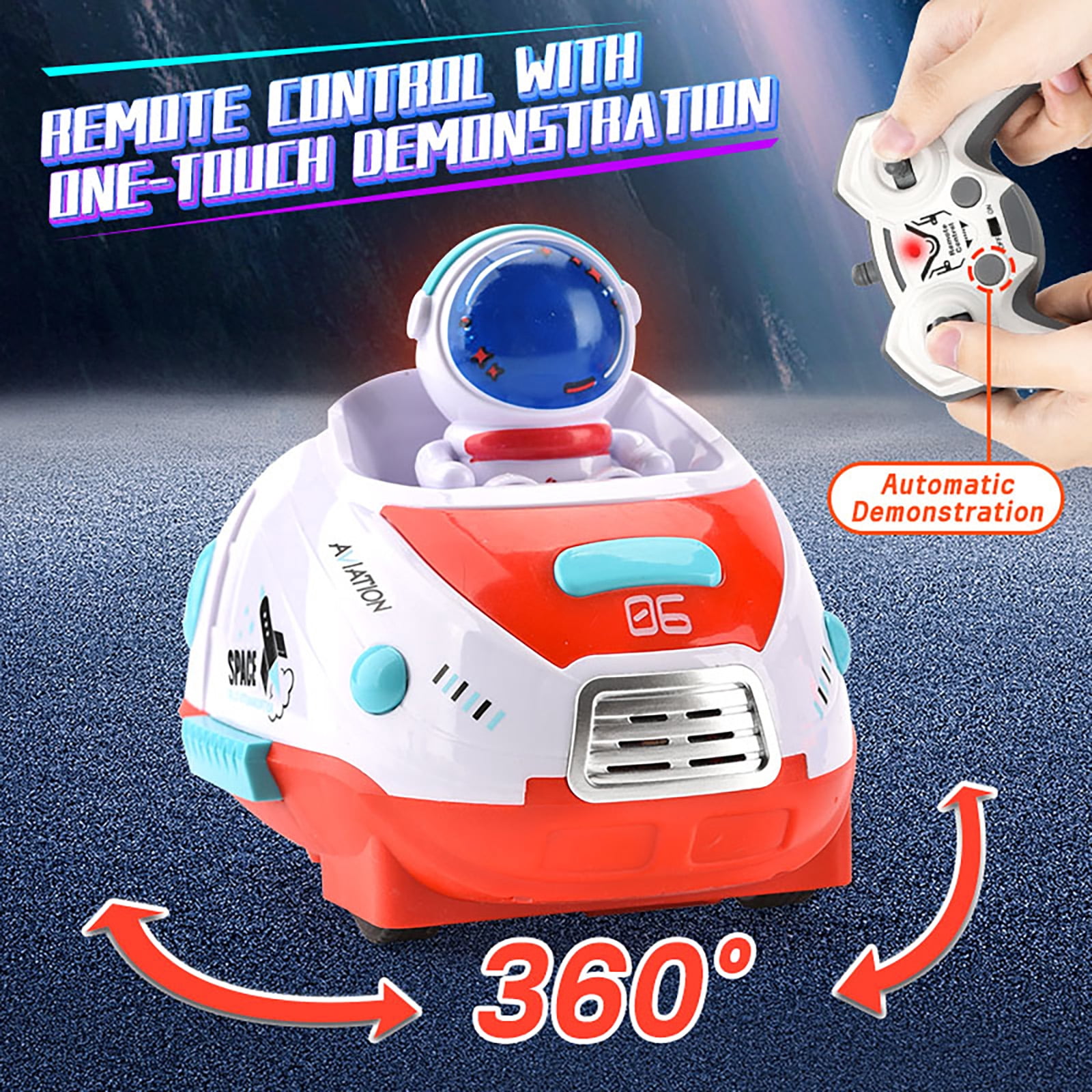 Kivdit RC Ejecting Bumper Cars, 2-Player Remote Control Battle Set with LED Lights and Sound (Red and Blue, 2 Pack) gixpx