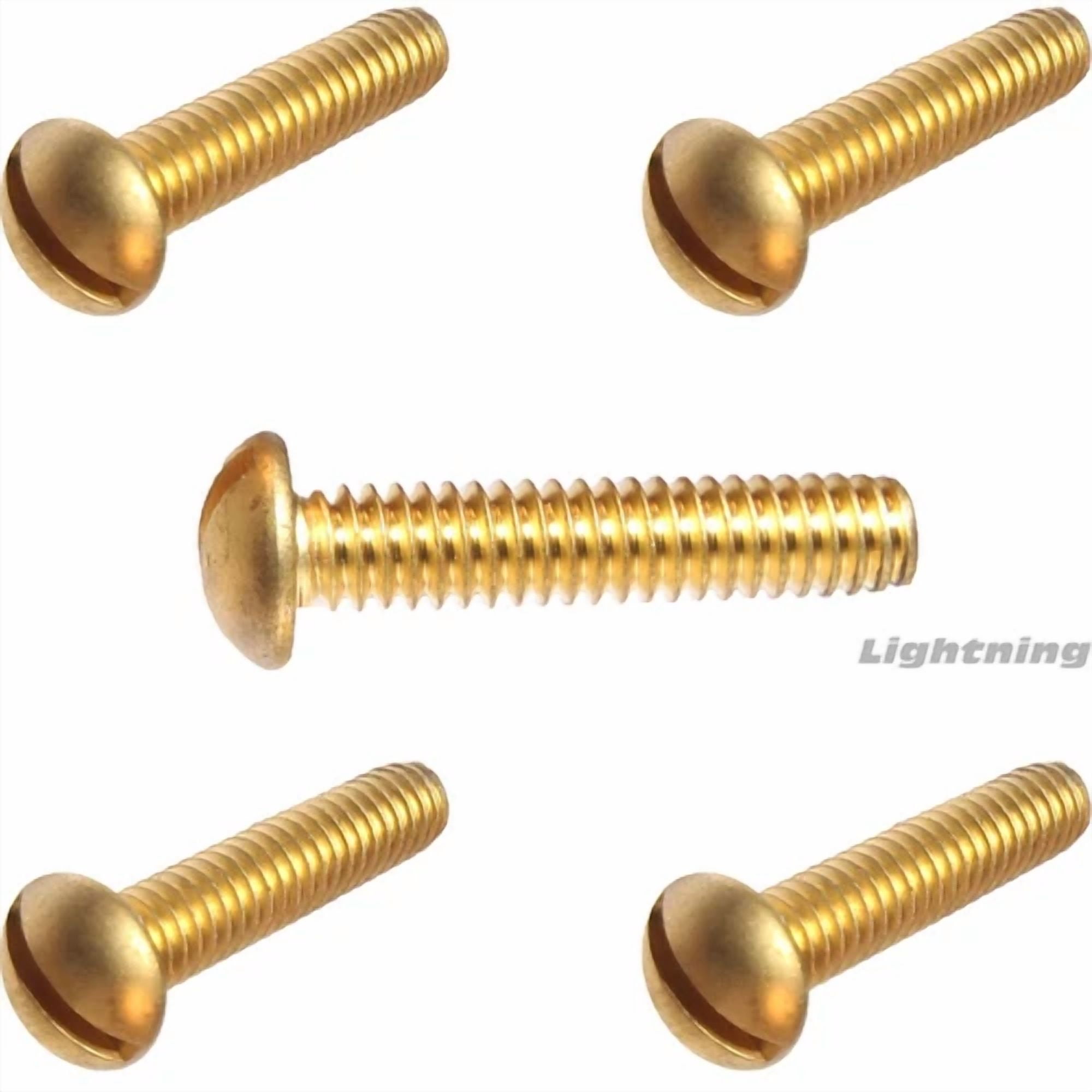 YANI Slotted Round Head Machine Screws (Solid Brass, #6-32 x 0.5 in, 25 Pack) tdqmf