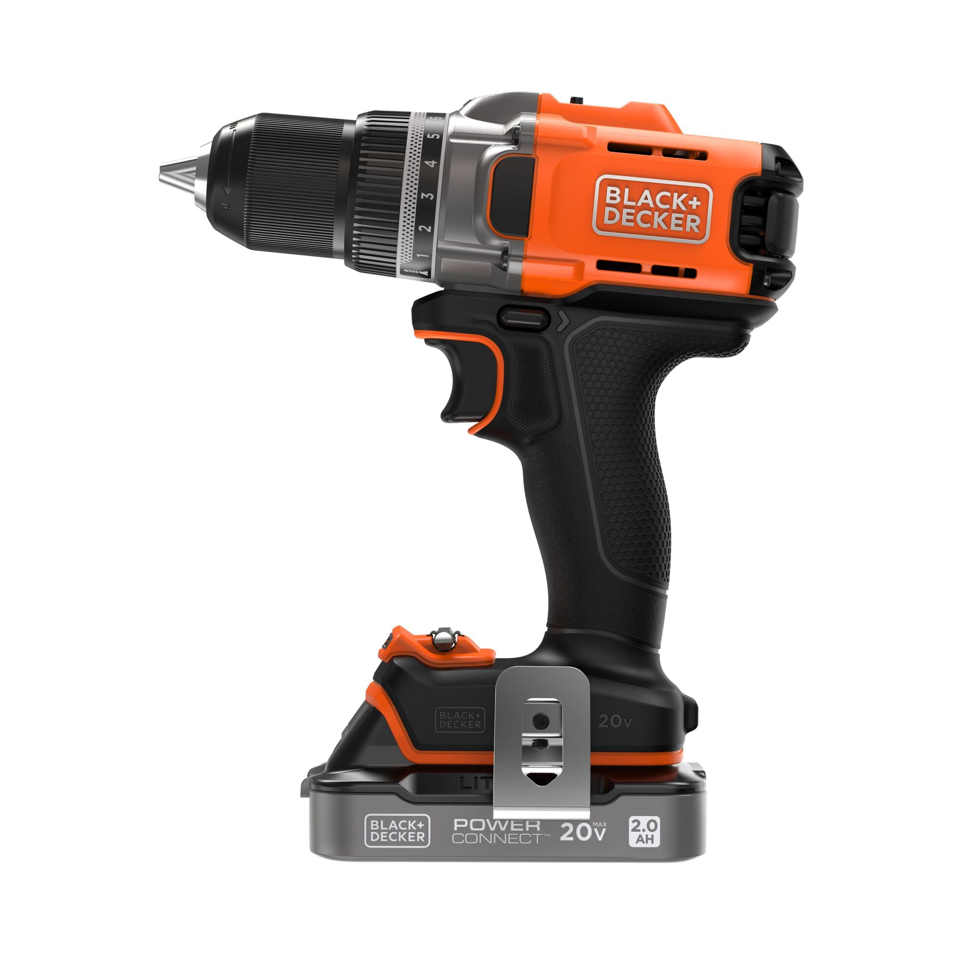 BLACK+DECKER 20V MAX POWERCONNECT Cordless Drill Driver (Black, 0.5 in Chuck) jybll