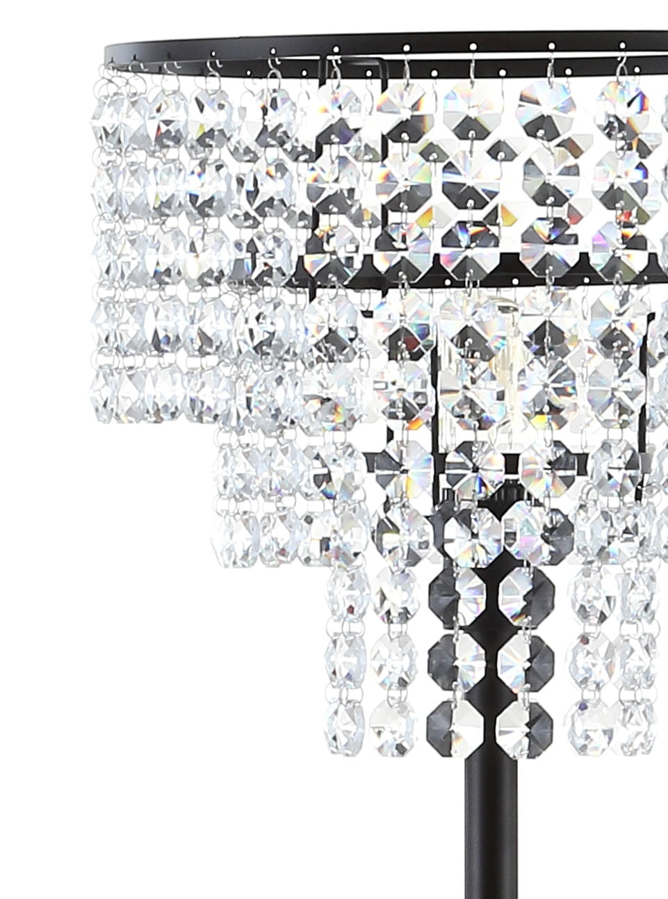 JONATHAN Y Juliette Crystal Floor Lamp, Elegant Metal Lighting Fixture (Bronze, 60 in) i84vx