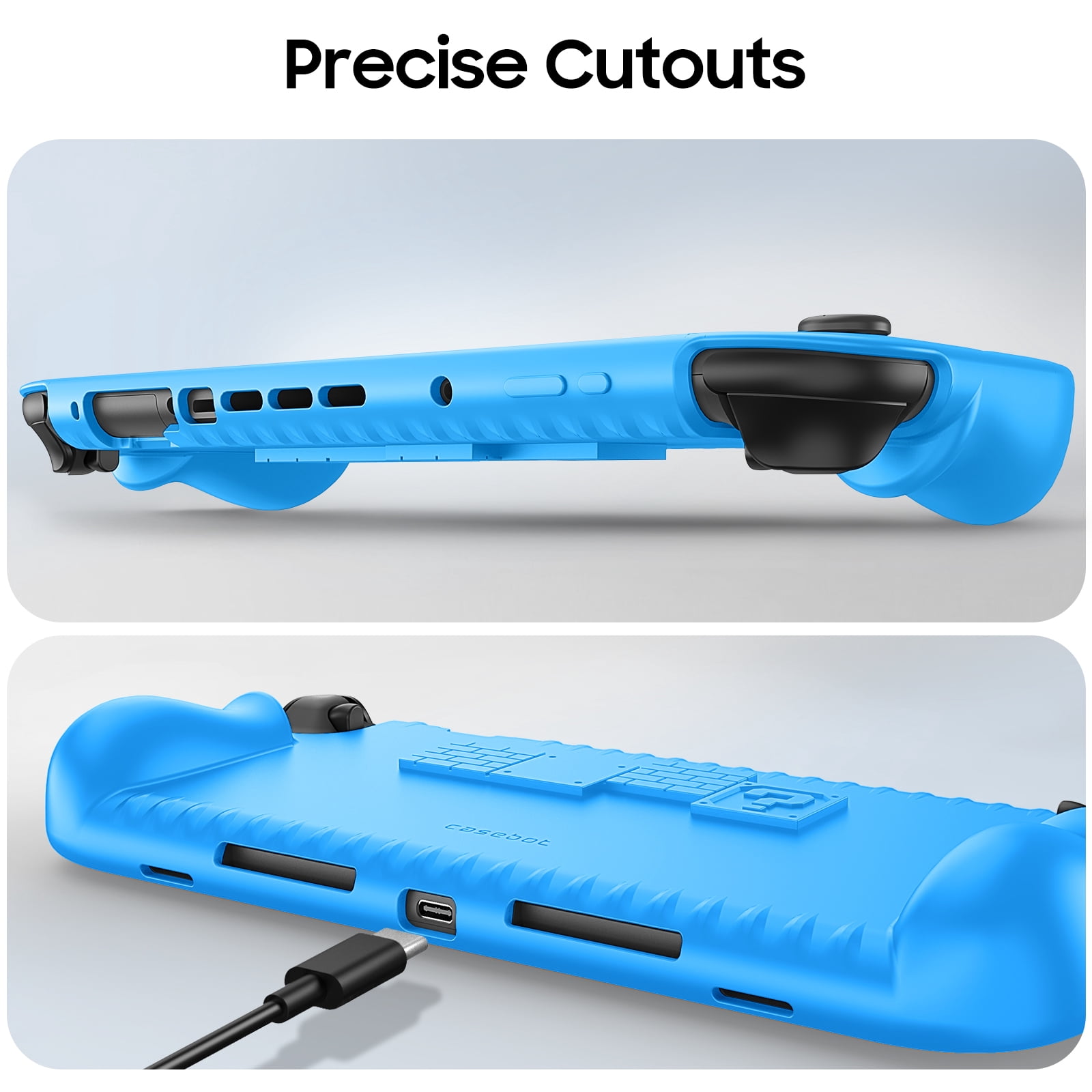 Fintie Protective Case for Nintendo Switch 2 (2025), Ergonomic Silicone Grip Cover with Game Card Slots (Blue) c96kt