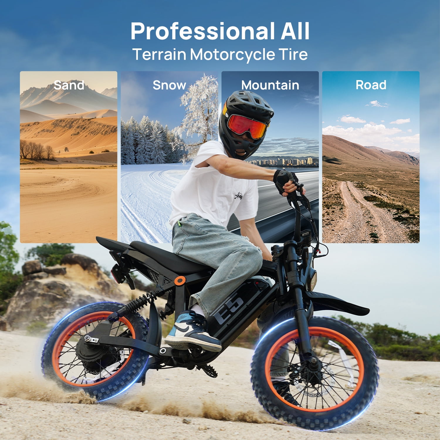TieTie Electric Mountain Bike, Fat Tire E-Bike with 1500W Motor and 48V 20Ah Battery (Black, 7-Speed) y9rpz