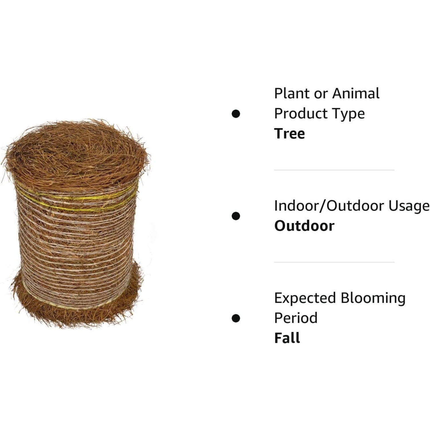 Barbara Bilotta Longleaf Pine Straw Roll for Landscaping (Natural, 125 sq ft) nkk8s