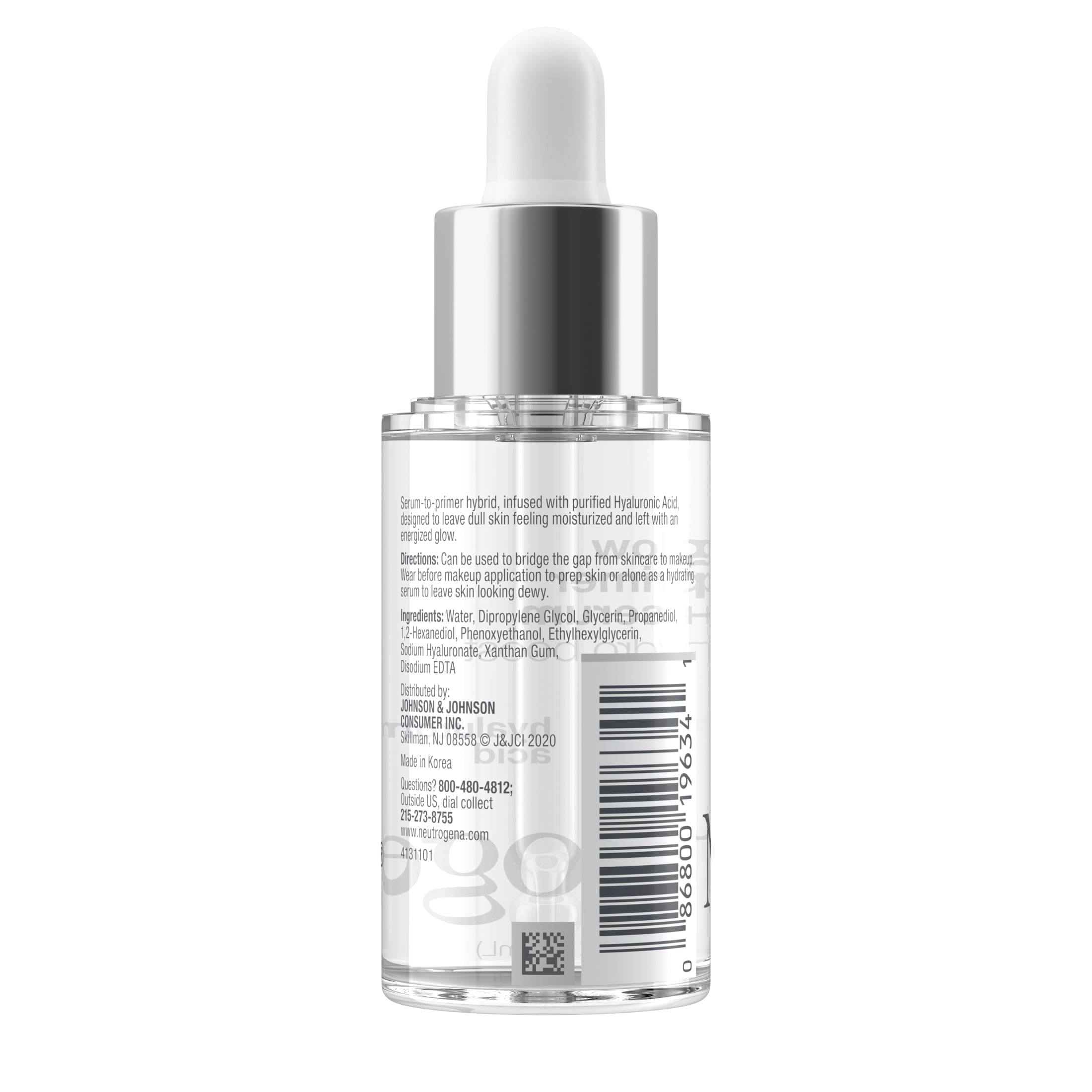 Neutrogena Hydro Boost Glow Booster Primer & Serum, Hydrating Face Makeup Base (1.0 fl oz) onvl3