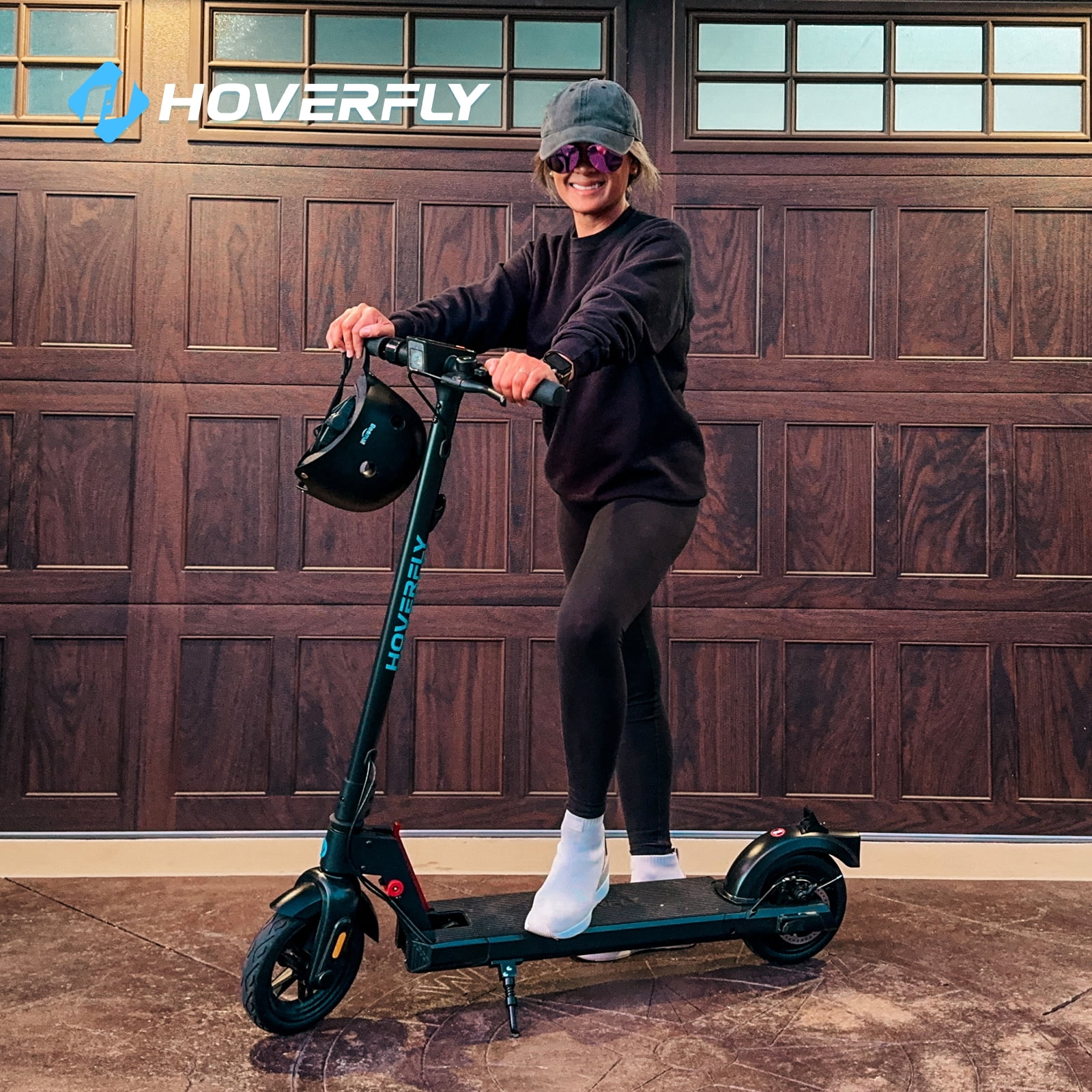 HOVERFLY X1 Electric Scooter for Adults, Foldable Commuter Scooter with LED Display and 8.5 in Anti-Flat Tires (Black, 35 lb) 1n7dt
