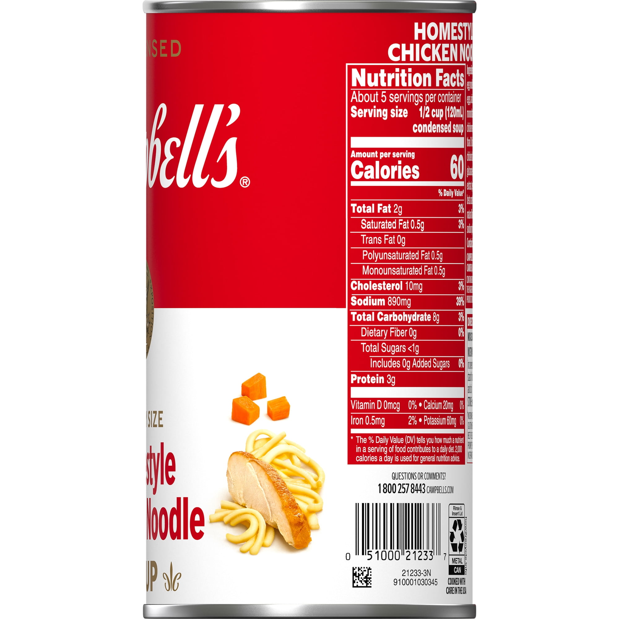Campbell's Condensed Homestyle Chicken Noodle Soup (Family Size, 22.2 oz) la2v9