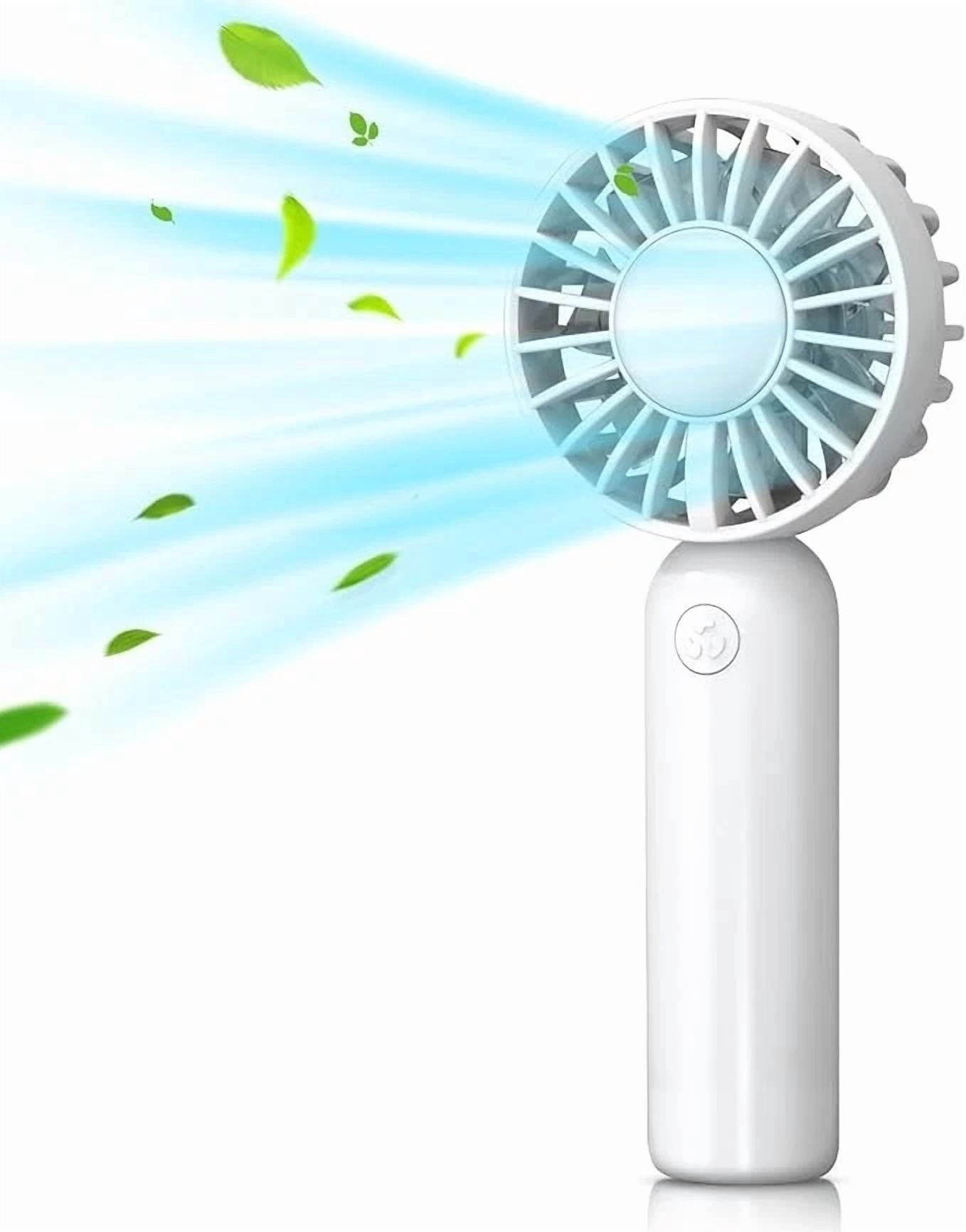 VAULT Handheld Fan Rechargeable Mini Portable Cooling Fan (White, 6 in) fkeif