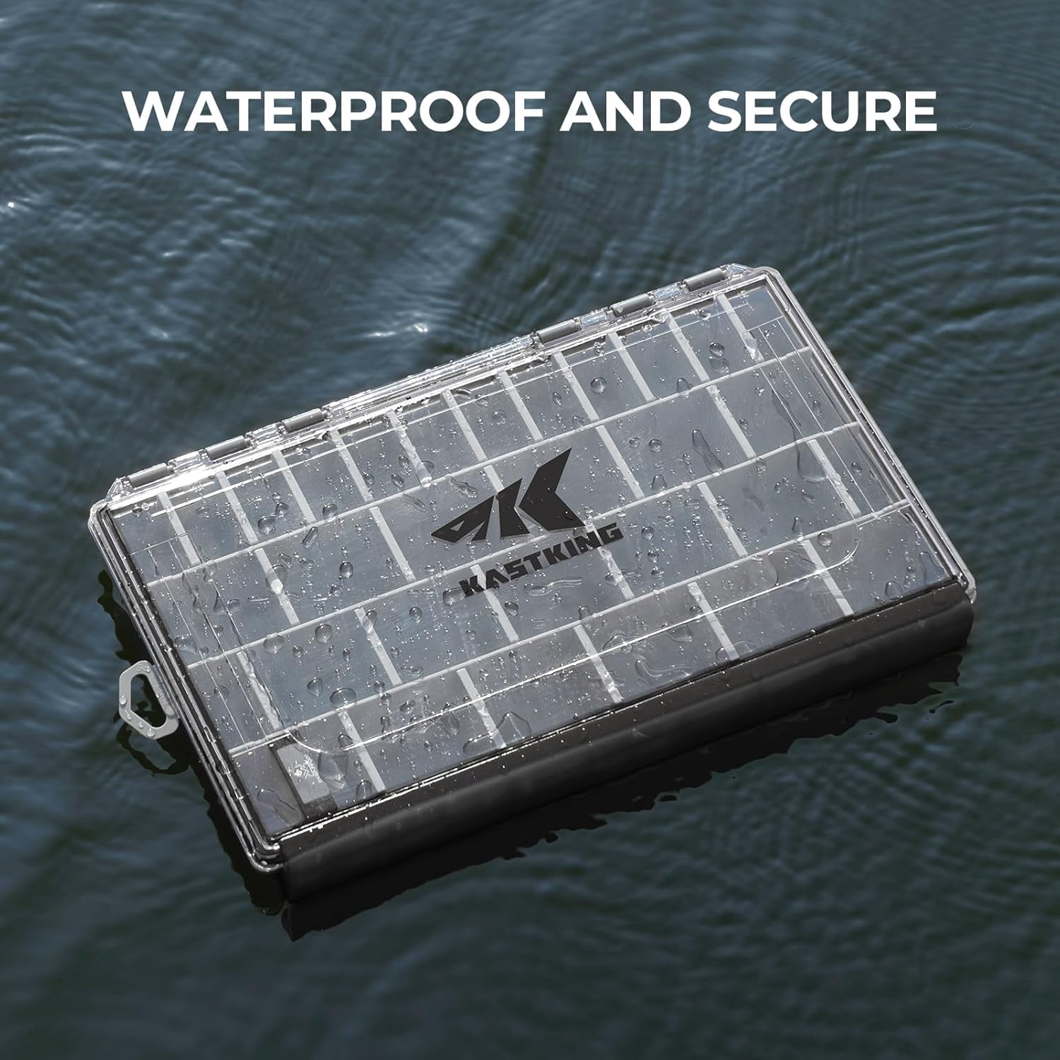 KastKing HyperSeal Waterproof Tackle Box (Black, 3700 Size) co3rt