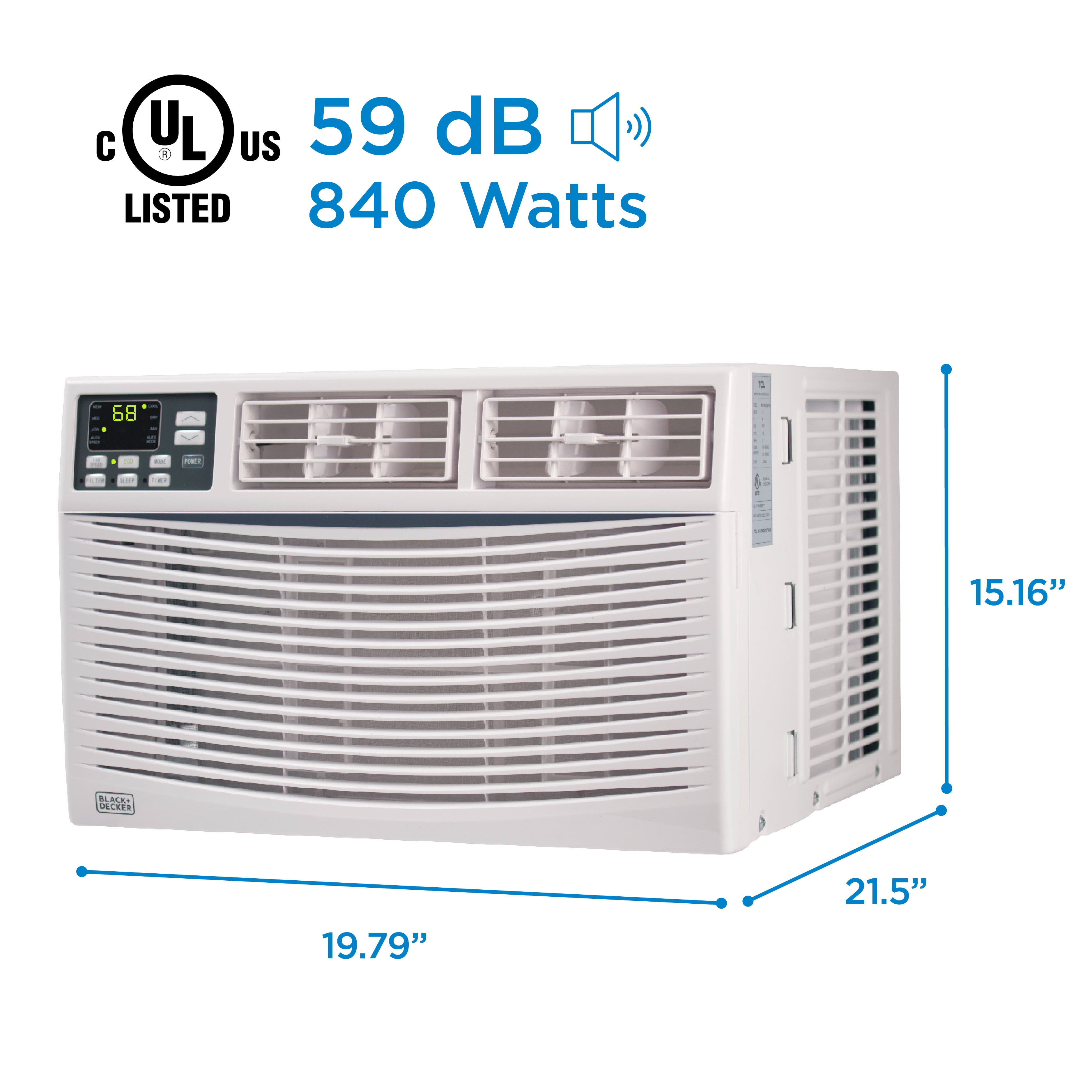 BLACK+DECKER 10,000 BTU Window Air Conditioner (White, 450 Sq Ft Coverage) 5ibq6