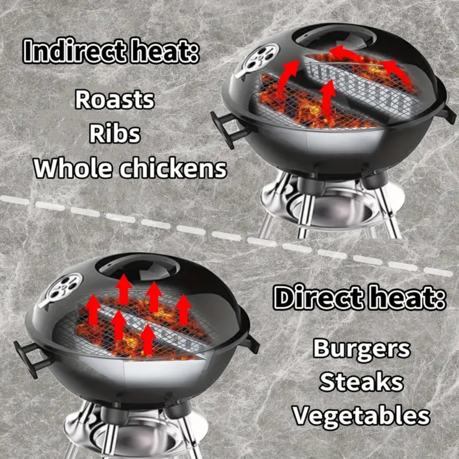 MORESEC Charcoal Grill Baskets (2 Pack, 15.16 in x 4.33 in x 2.95 in) c1uej