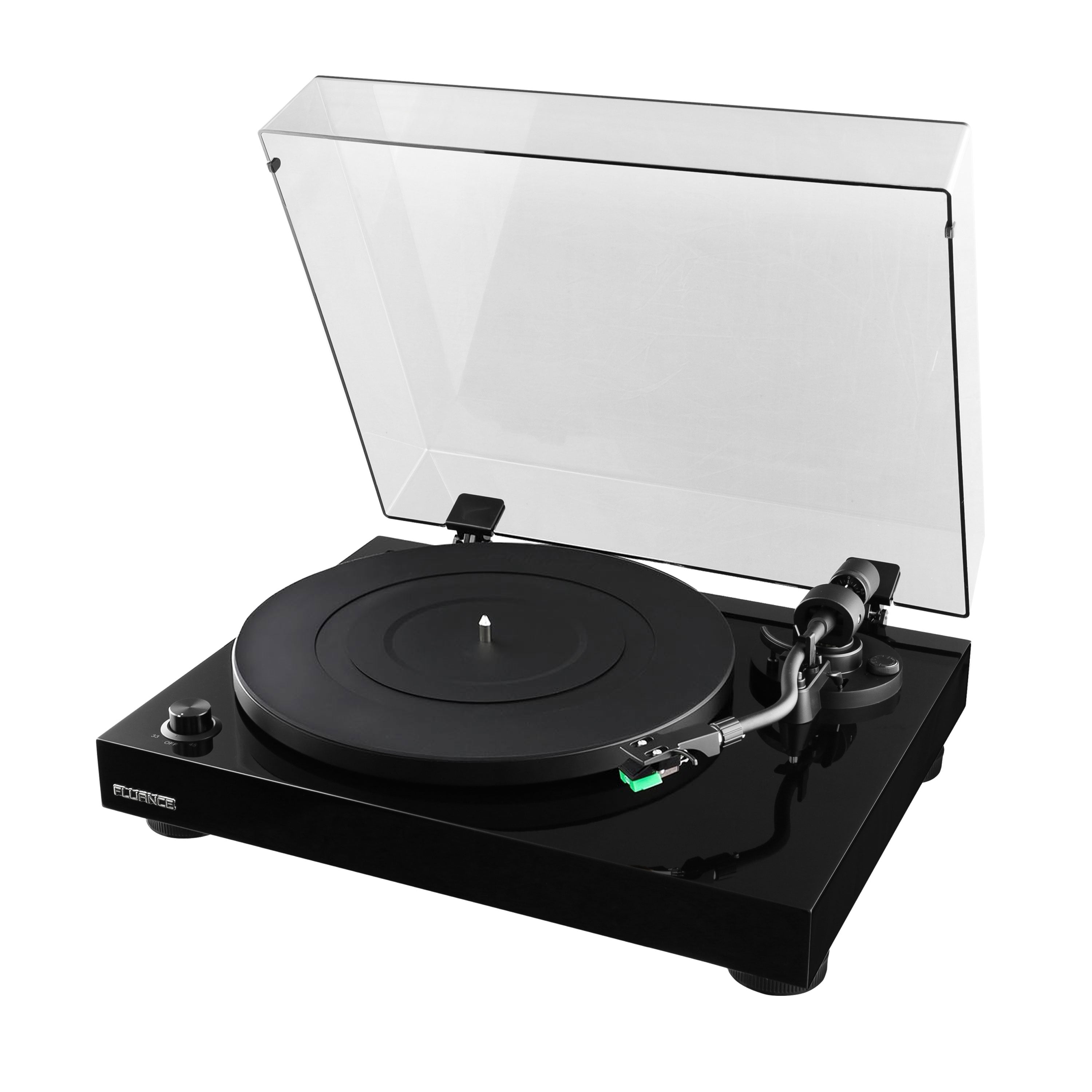 Fluance RT81 Elite High Fidelity Vinyl Turntable with Audio Technica AT95E Cartridge, Belt Drive, Built-in Preamp, and Vinyl Cleaning Accessory Kit (Black) cv00a