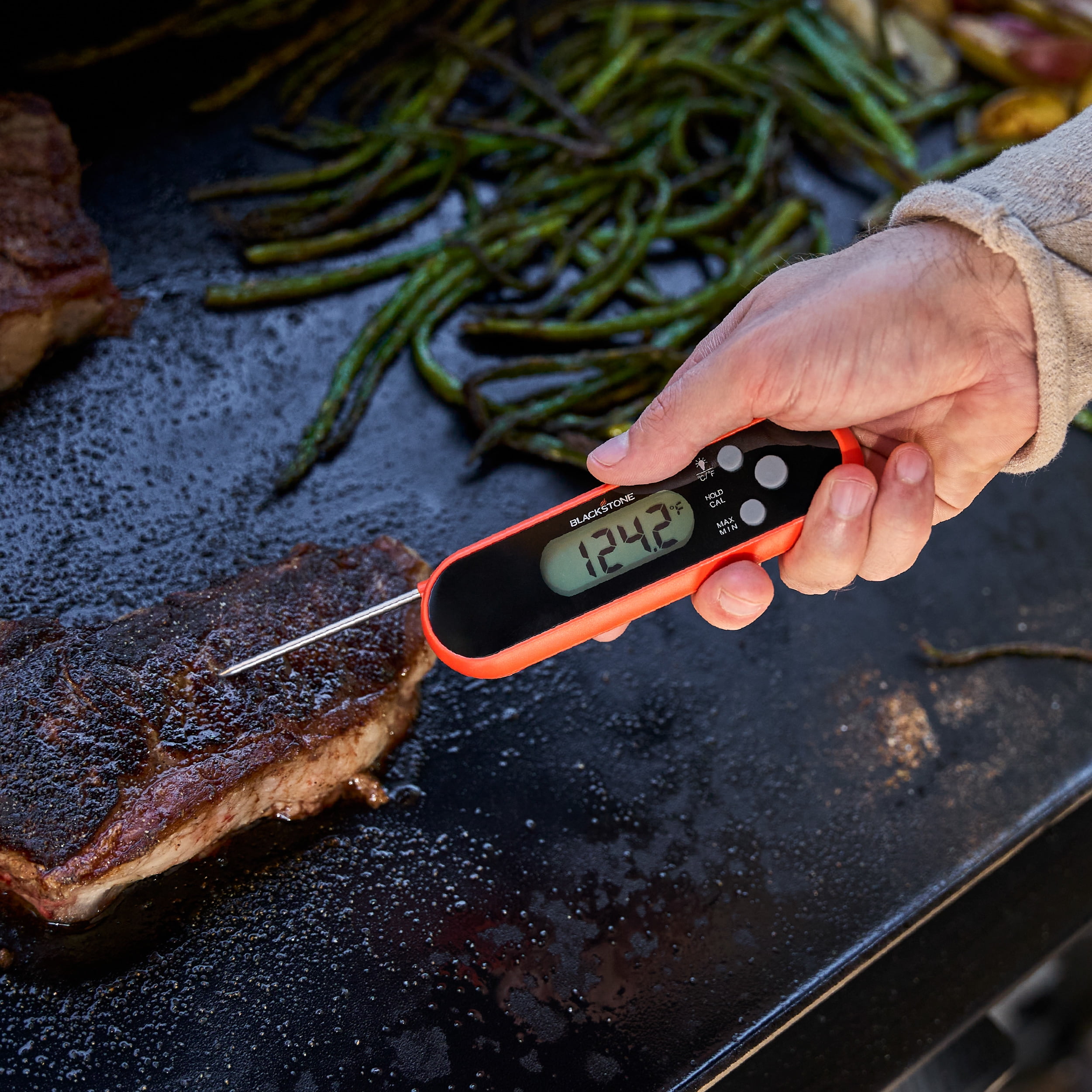 Blackstone Folding Probe Thermometer for Grilling and Cooking (Orange, 6.5 in) h94a3 - Image 6