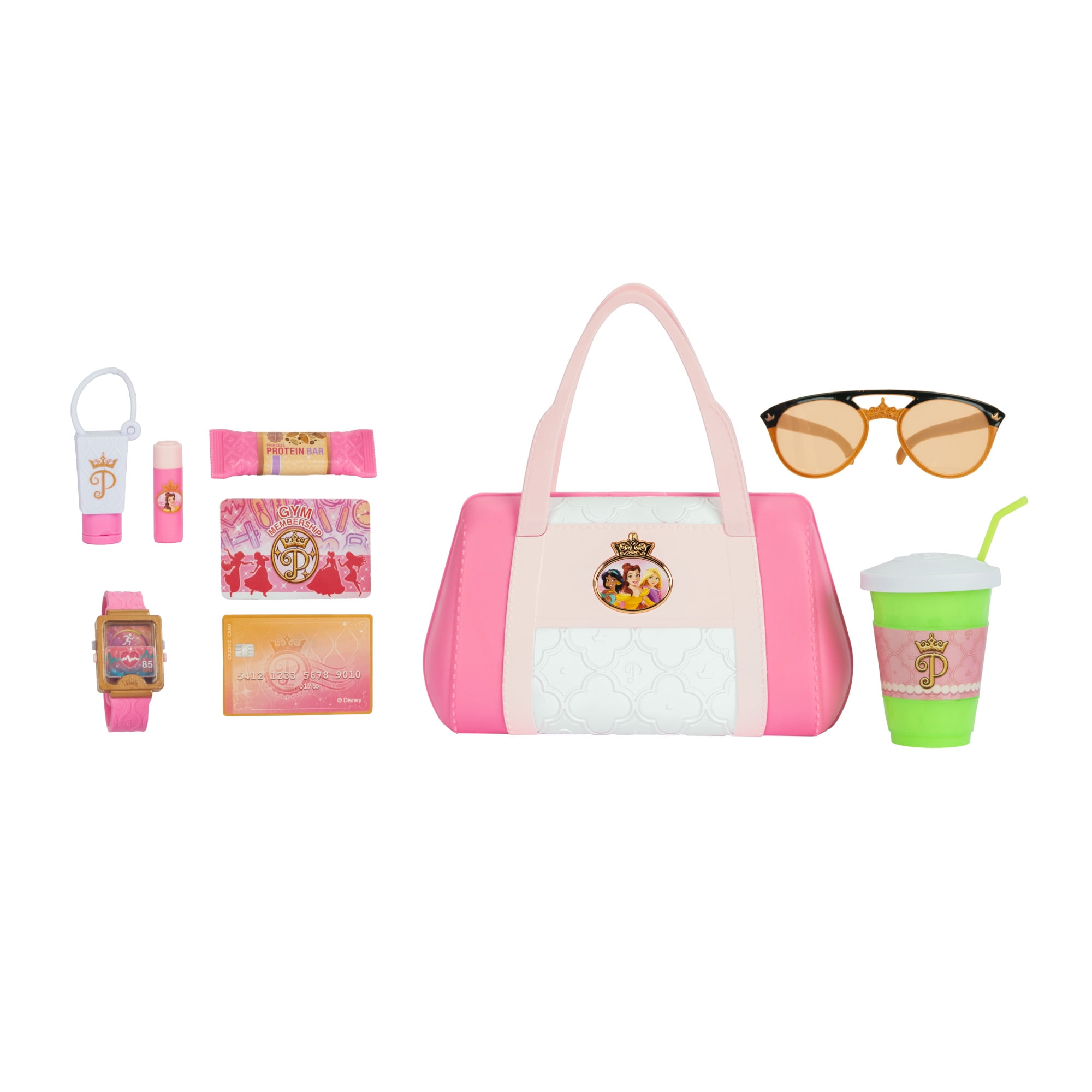 Disney Princess Style Collection On-The-Go Mom Play Set (Pink, 10 Piece Set) s0tbu