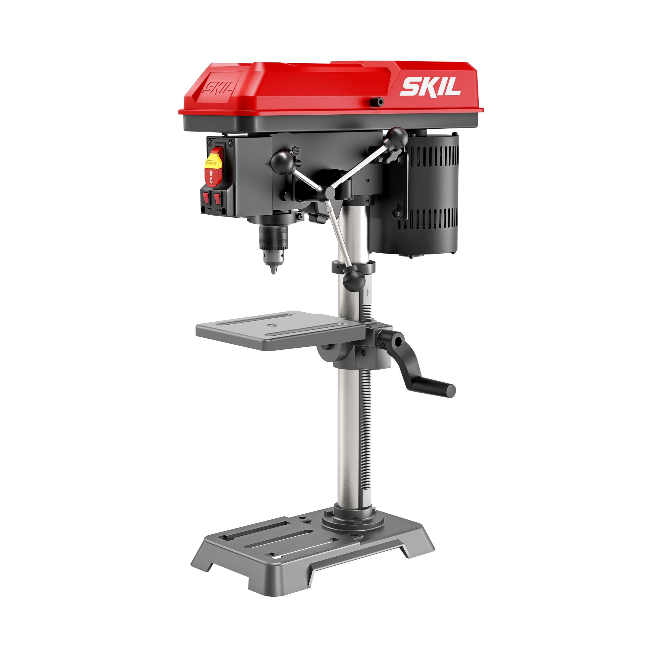 SKIL 10-inch Benchtop Drill Press with Laser Alignment and LED Worklight (6.2 Amp, Red) ua5a6