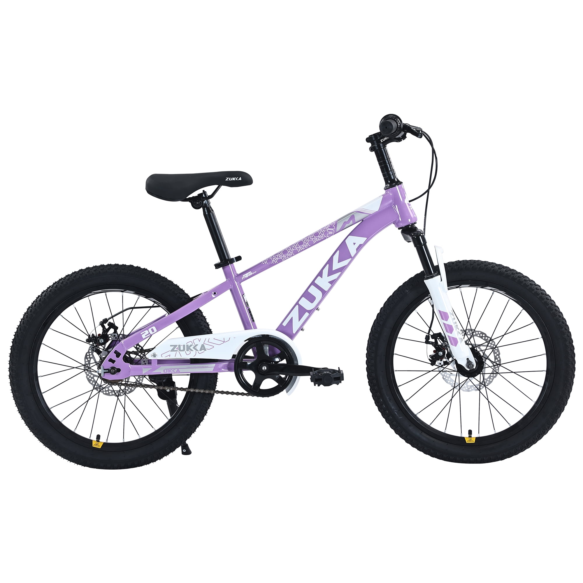 TheEshow Mountain Bike for Kids, Durable Steel Frame with Double Disc Brakes (Purple, 20 in) nghpw