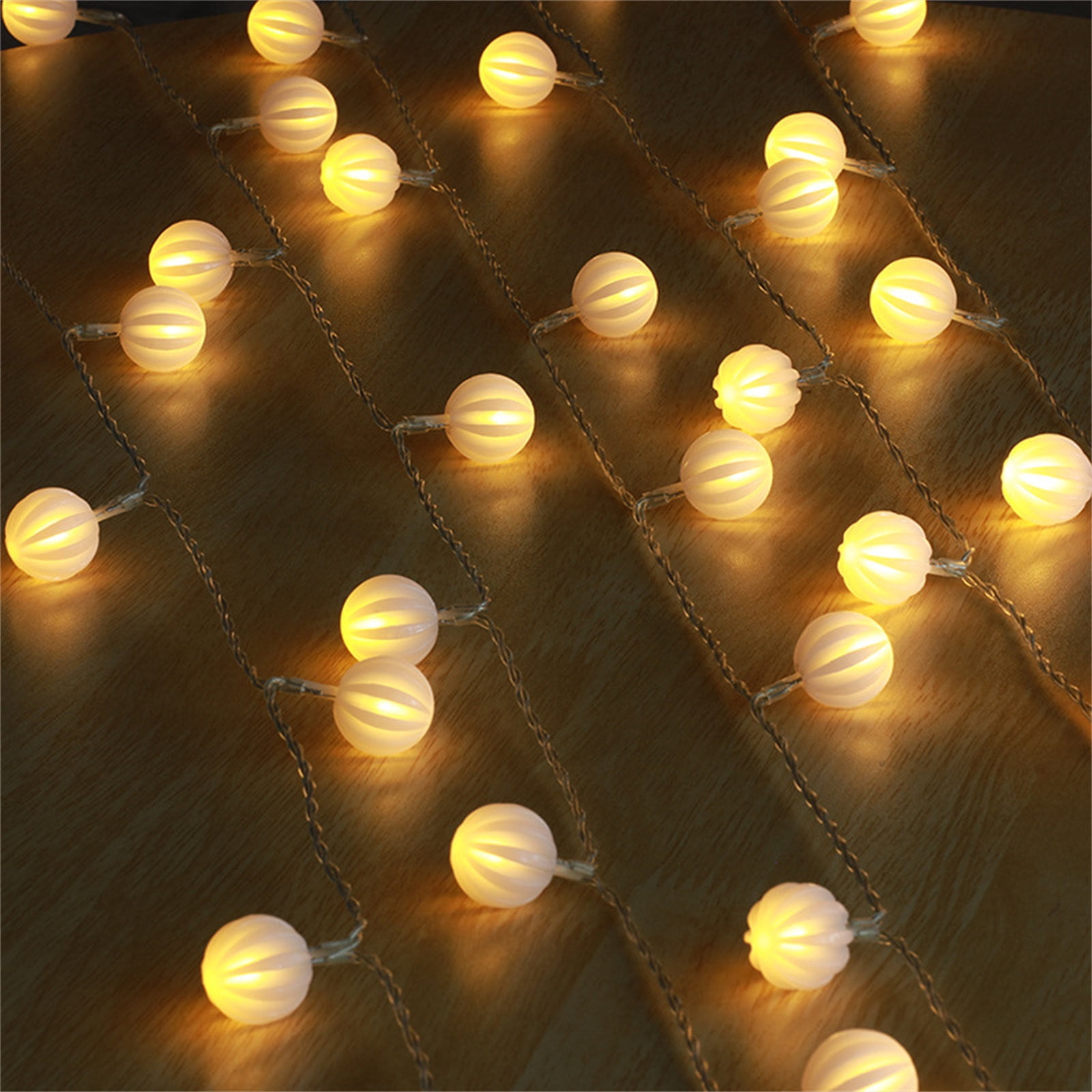 Bfogop Solar String Lights Outdoor Waterproof LED Globe Hanging Lights for Patio and Garden (White, 9.8 ft) igyr6