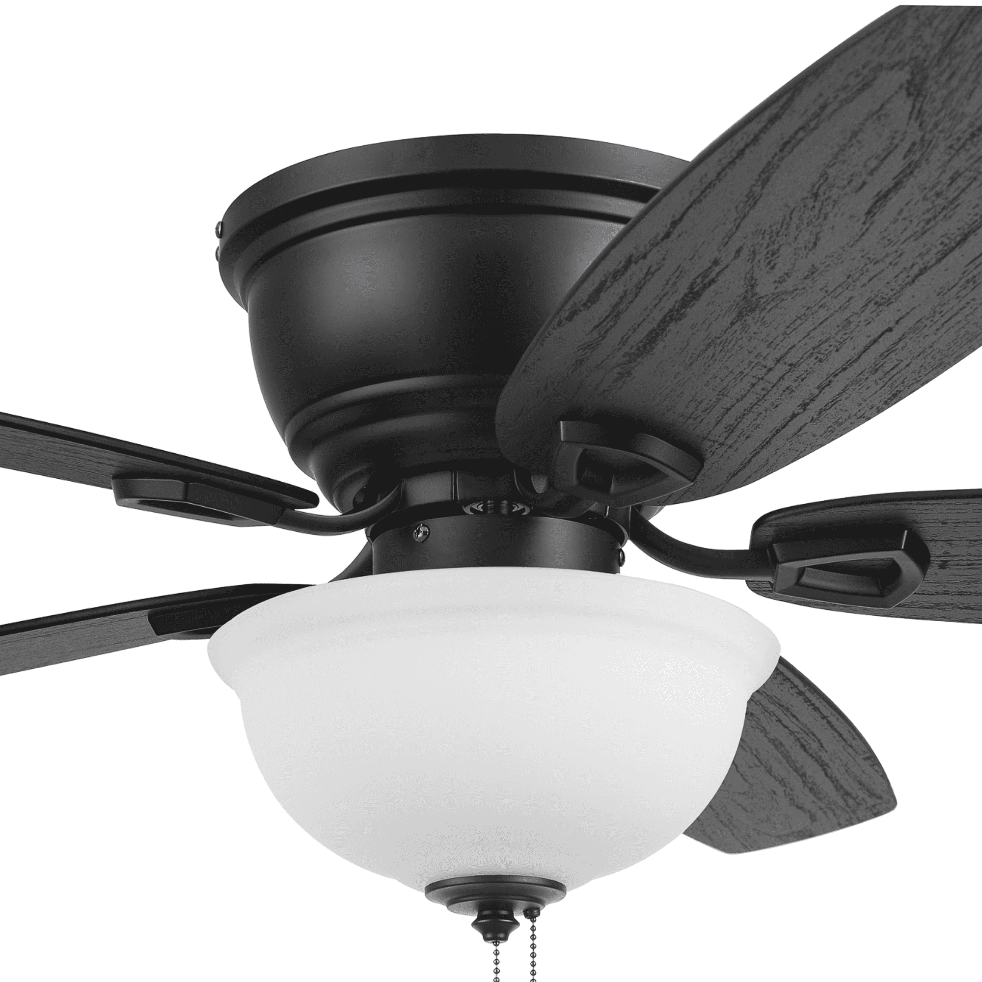 Honeywell Rockford 52 in Traditional Indoor Ceiling Fan with Light, Reversible Motor (Black, 52 in) 205xn