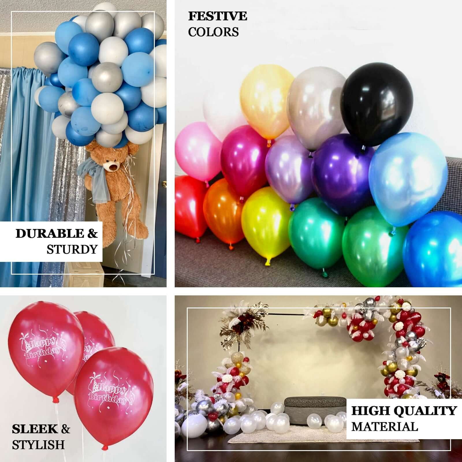 Efavormart Metallic Latex Balloons for Wedding Birthday Party Decorations (Eggplant, 12 in, 100 Pack) bt7tq