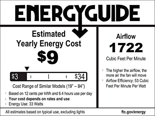 Prominence Home Alvina Ceiling Fan, Indoor Quiet Motor, Reversible Blades (Brushed Nickel, 44 in) 45qd9