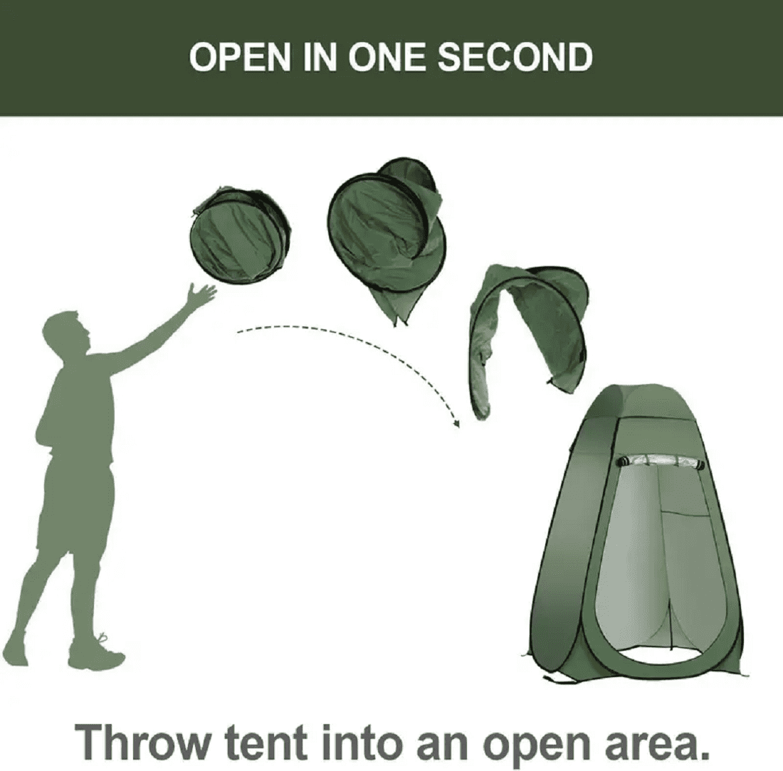 GVDV Portable Pop Up Privacy Tent for Camping Shower and Changing (Green, 47.2 in x 47.2 in x 74.7 in) eyhfl