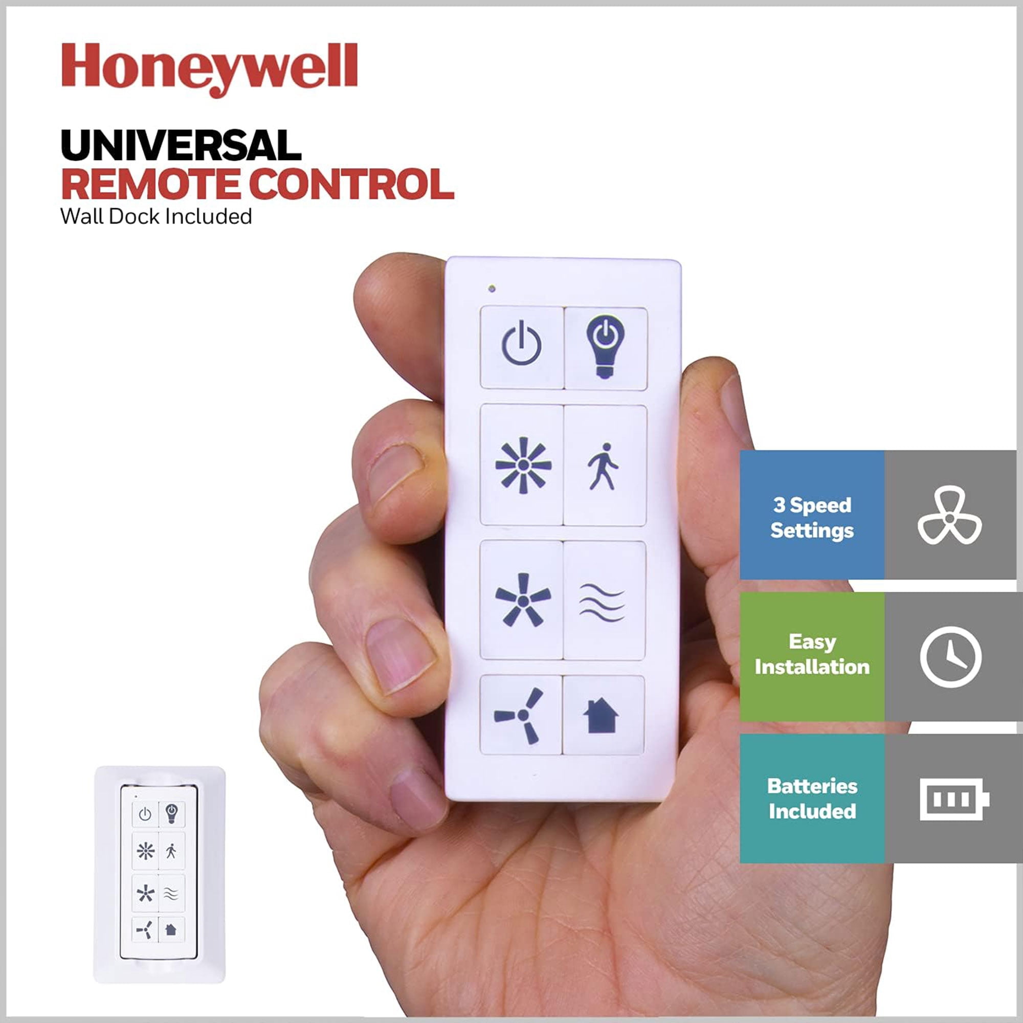 Honeywell Myers Park 52 in Ceiling Fan with Remote and Reversible Blades (Matte Black, 52 in) eyeup