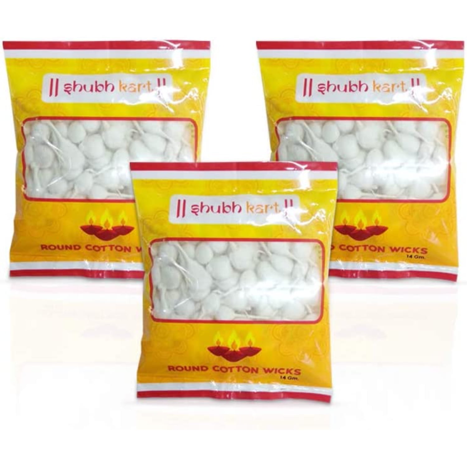 Shubhkart Hand Rolled Cotton Puja Wicks for Spiritual Rituals and Meditation (3 Count) jtczy