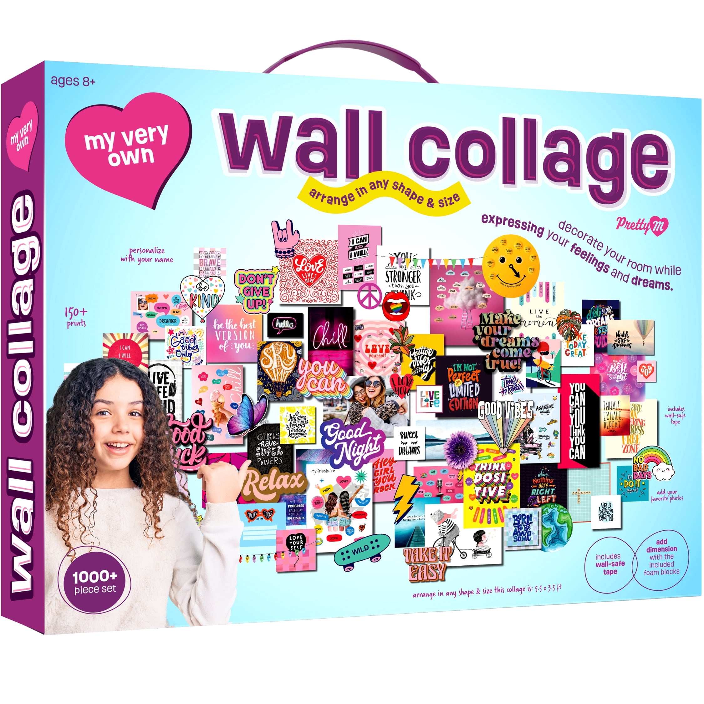 Pretty M Wall Collage Craft Kit for Teen Girls DIY Art Project (1000+ Pieces) fh5q4