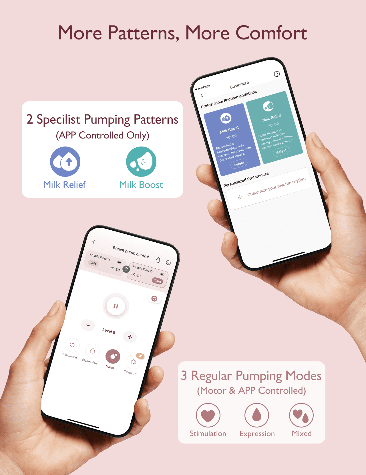 Momcozy M9 Hands-Free Wearable Breast Pump, App-Controlled Portable Milk Extractor (Cozy Red, 2 Pack, 5.07 fl oz) zs18a