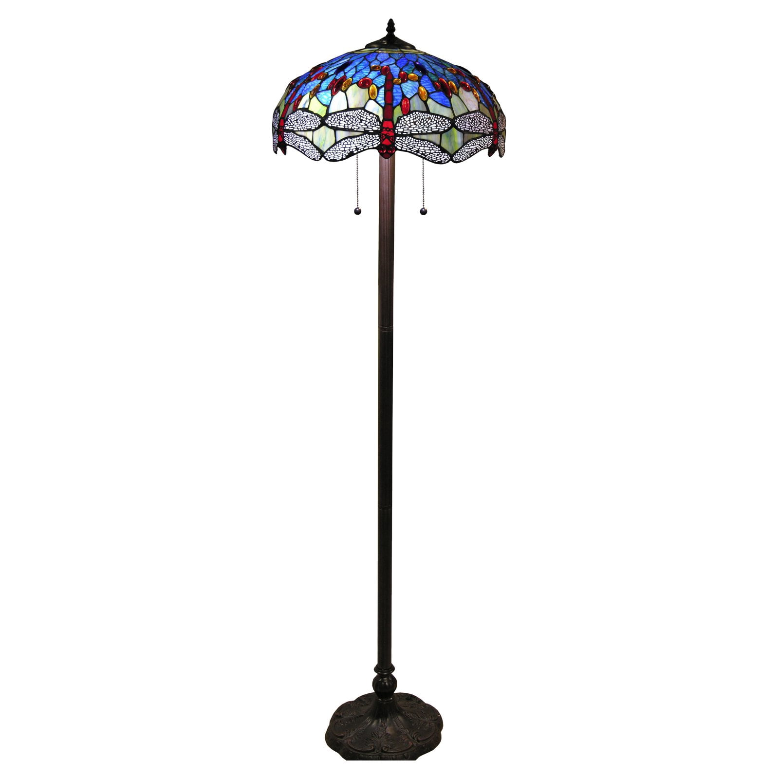 Warehouse of Tiffany Azul Dragonfly Floor Lamp (Bronze, 61 in) 4blzp