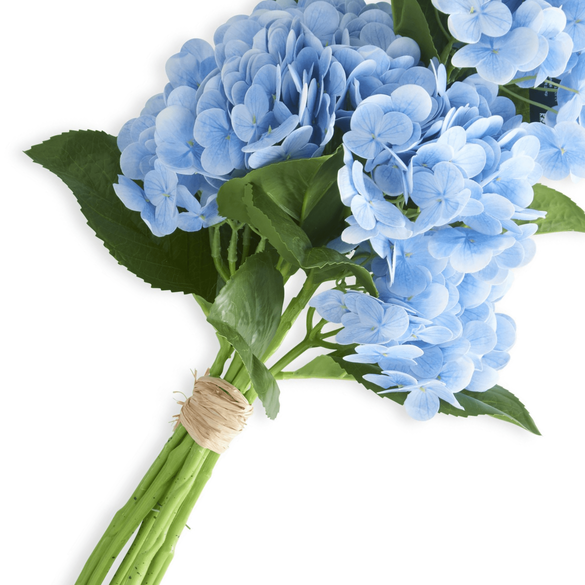 K&K Interiors Real Touch Hydrangea Artificial Flowers for Home Decor (Blue, 13 in, 6 Stem Bundle) njwd5