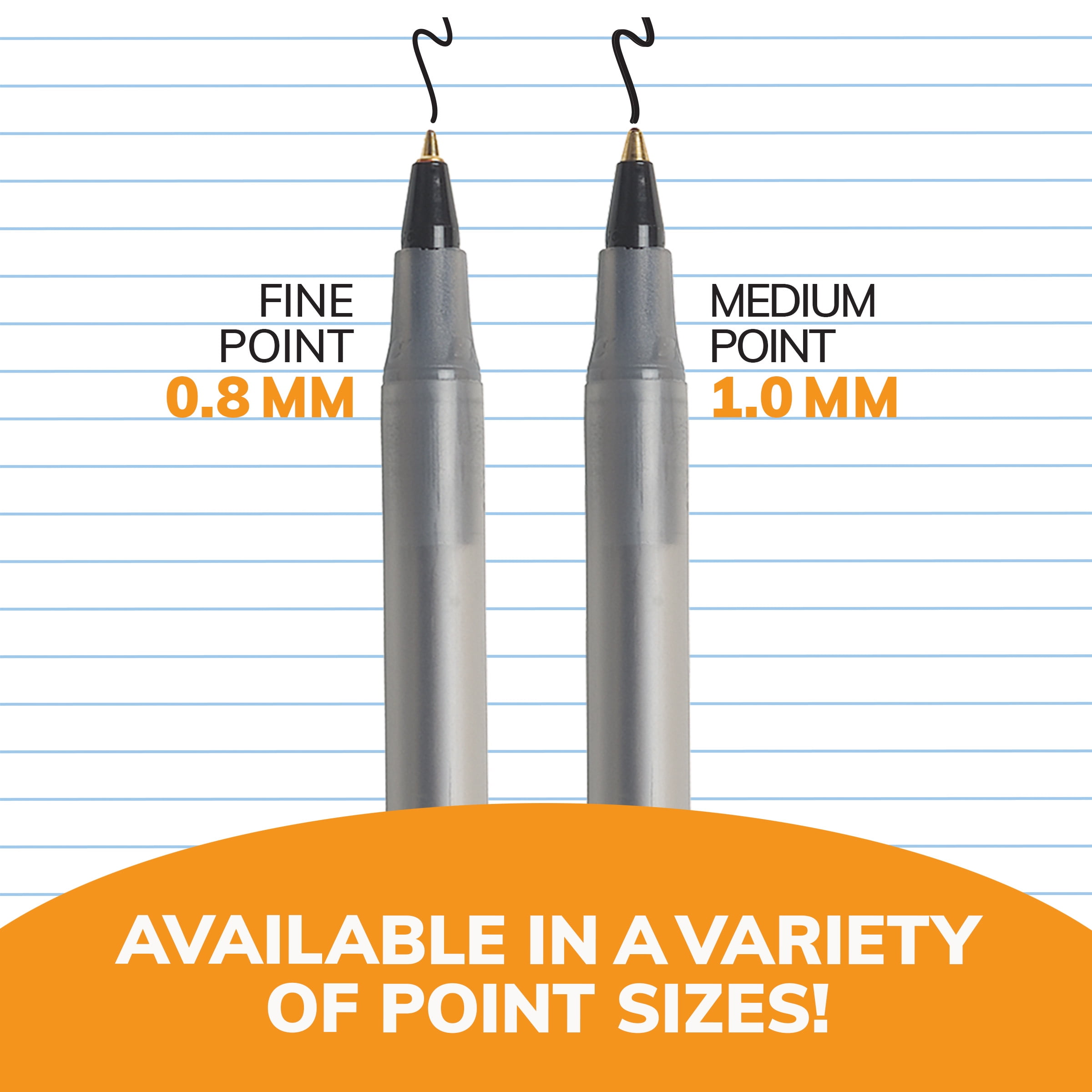 BIC Round Stic Ballpoint Pen, Medium Point, Reliable Everyday Writing, Black Ink (10 Pack) 7xsht
