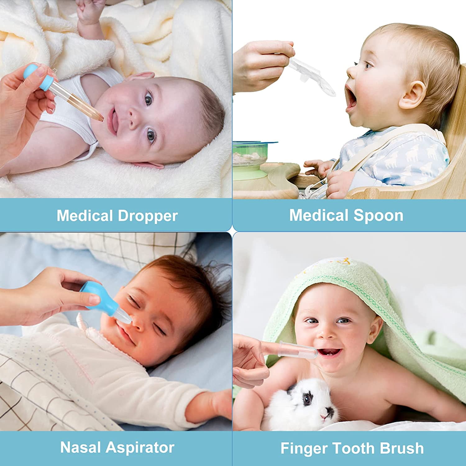 Byseng 23-in-1 Baby Healthcare and Grooming Kit - Newborn Nursery Essentials Set (Blue, 1 Set) 3ystn