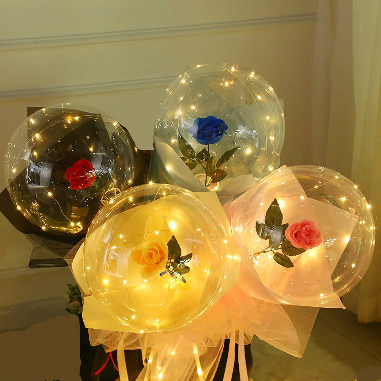 Toner Depot LED Rose Bouquet DIY Craft Kit (Black, 4 Pack, 22 in) u85ls