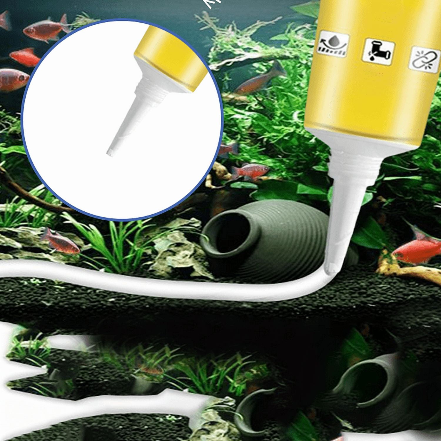 Kadlawus Underwater Waterproof Adhesive Paste for Aquarium and Pool Repair (Clear, 3 oz) espzf