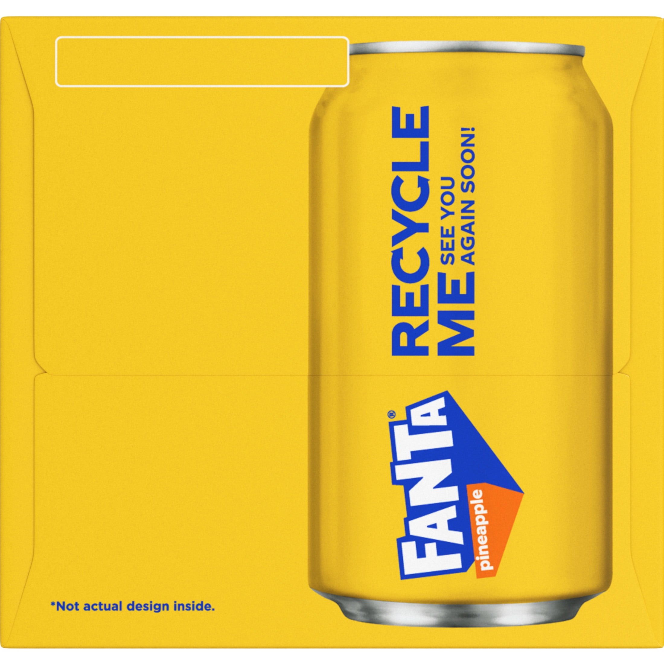 Fanta Pineapple Soda Pop Refreshing Fruit Flavored Soft Drink (Yellow, 12 fl oz, 12 Pack) 2o9fk