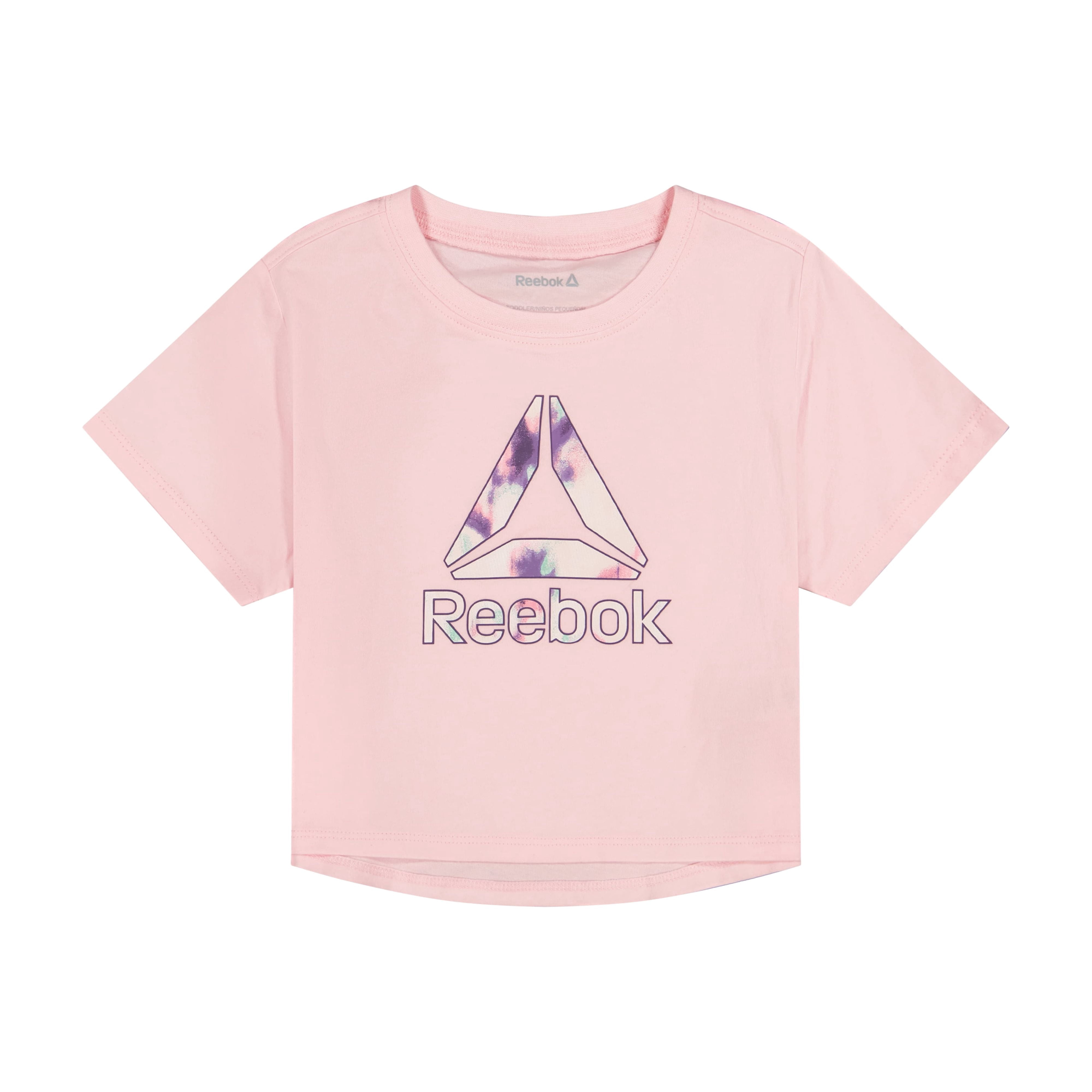 Reebok Toddler Girls Athletic Tee and Short Set (Pink, 5T) mfli8