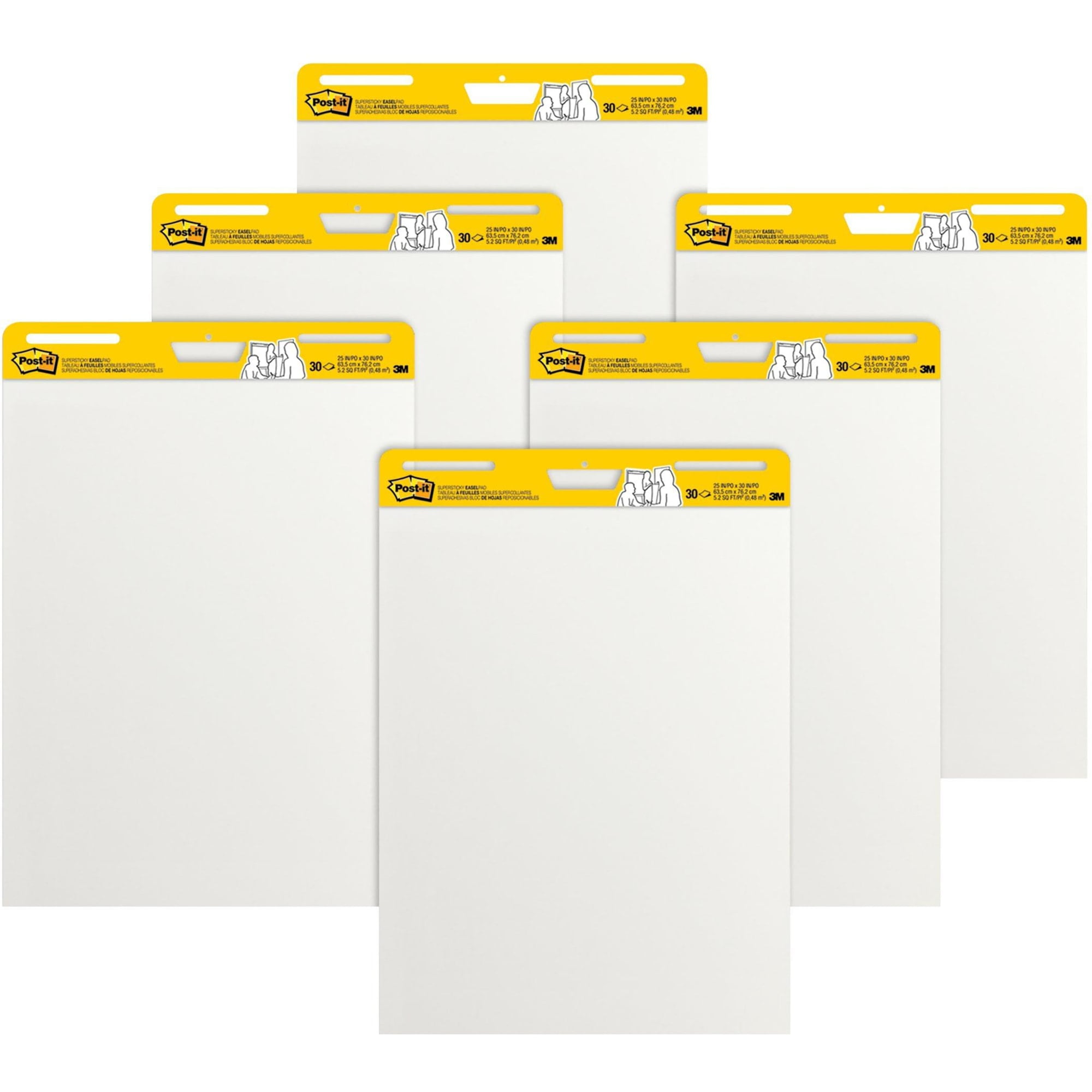 3M Post-it Super Sticky Easel Pads (White, 25 in x 30 in, 6 Pads) igkuf