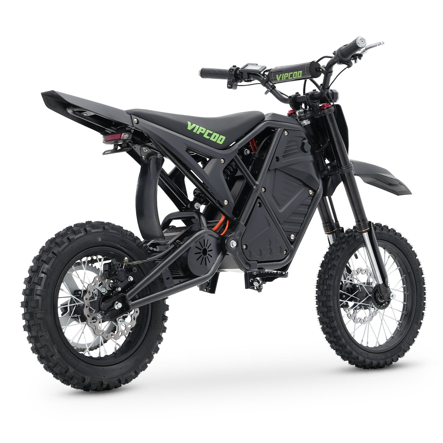 VIPCOO Electric Mountain Bike, High-Speed Off-Road E-Bike with Fat Tires, 330 lb Load Capacity (Black, 63 in) ob9hb
