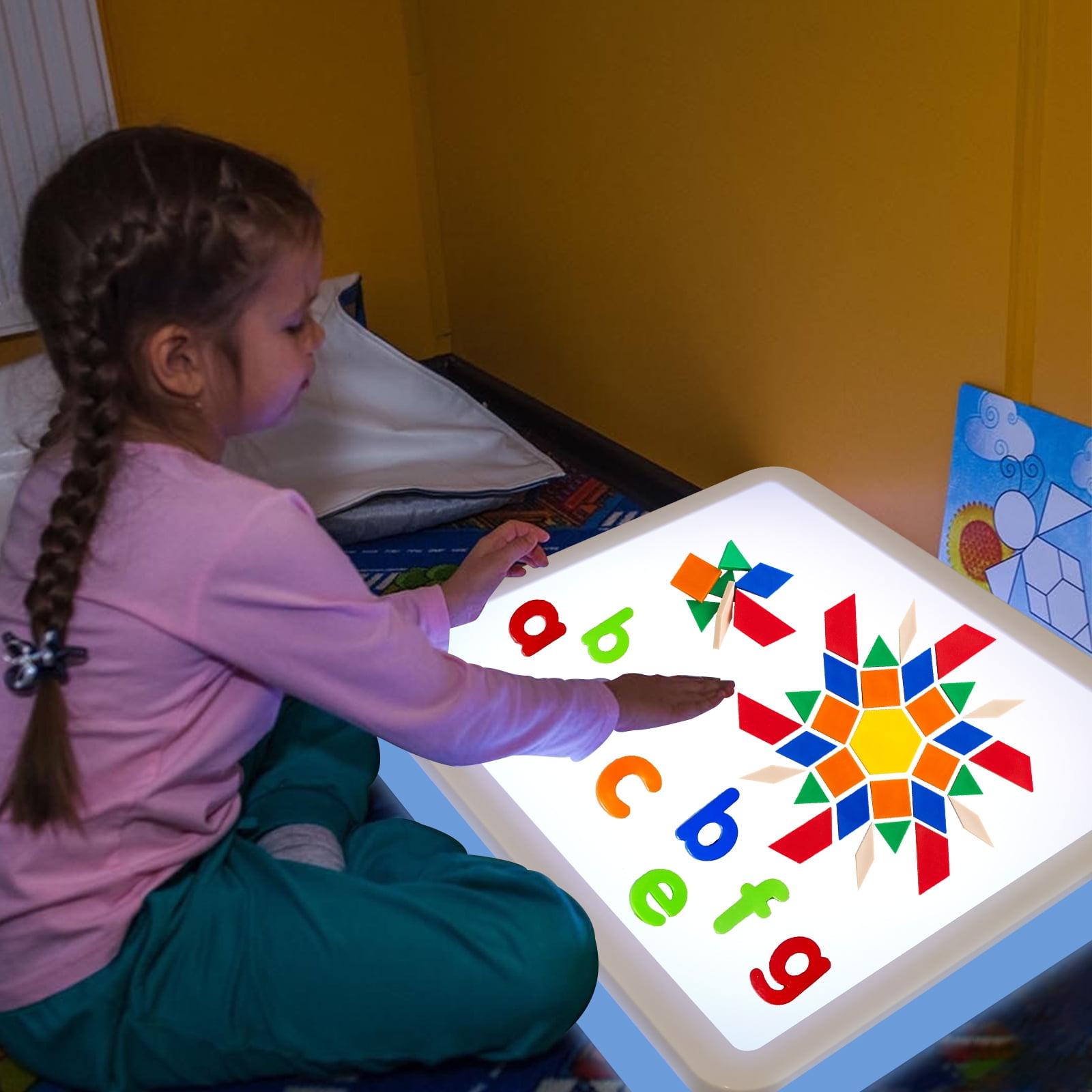 Wekvgz LED Light Box for Kids Sensory Drawing and Tracing Table (Adjustable Brightness, 15.7 in x 11.6 in) mkq5d