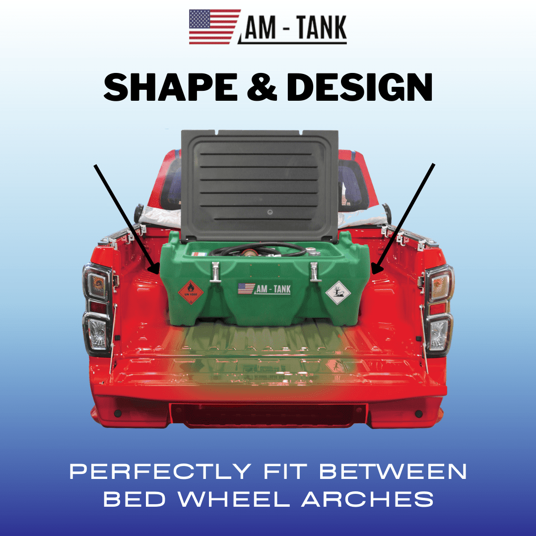 AM-Tank Portable Diesel Transfer Tank with 12V Pump and Auto-Nozzle (58 Gallon, 13 ft Hose) i03mw