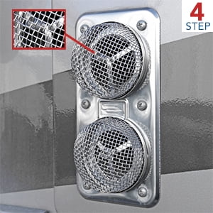 Leisure Coachworks RV Insect Screen Mesh Vent Cover Set for Furnace and Water Heater (Silver, 2-Piece Set) wlzgt
