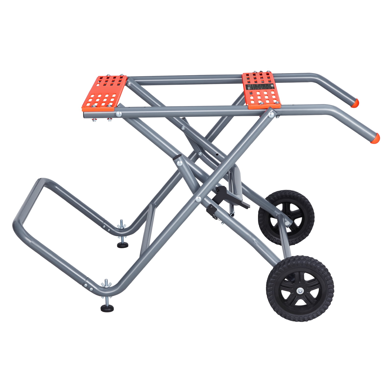 VEVOR Portable Table Saw Stand, Rolling Foldable Workstation with 8 in Rubber Wheels, Heavy-Duty Steel Construction (350 lb Capacity) 2v484
