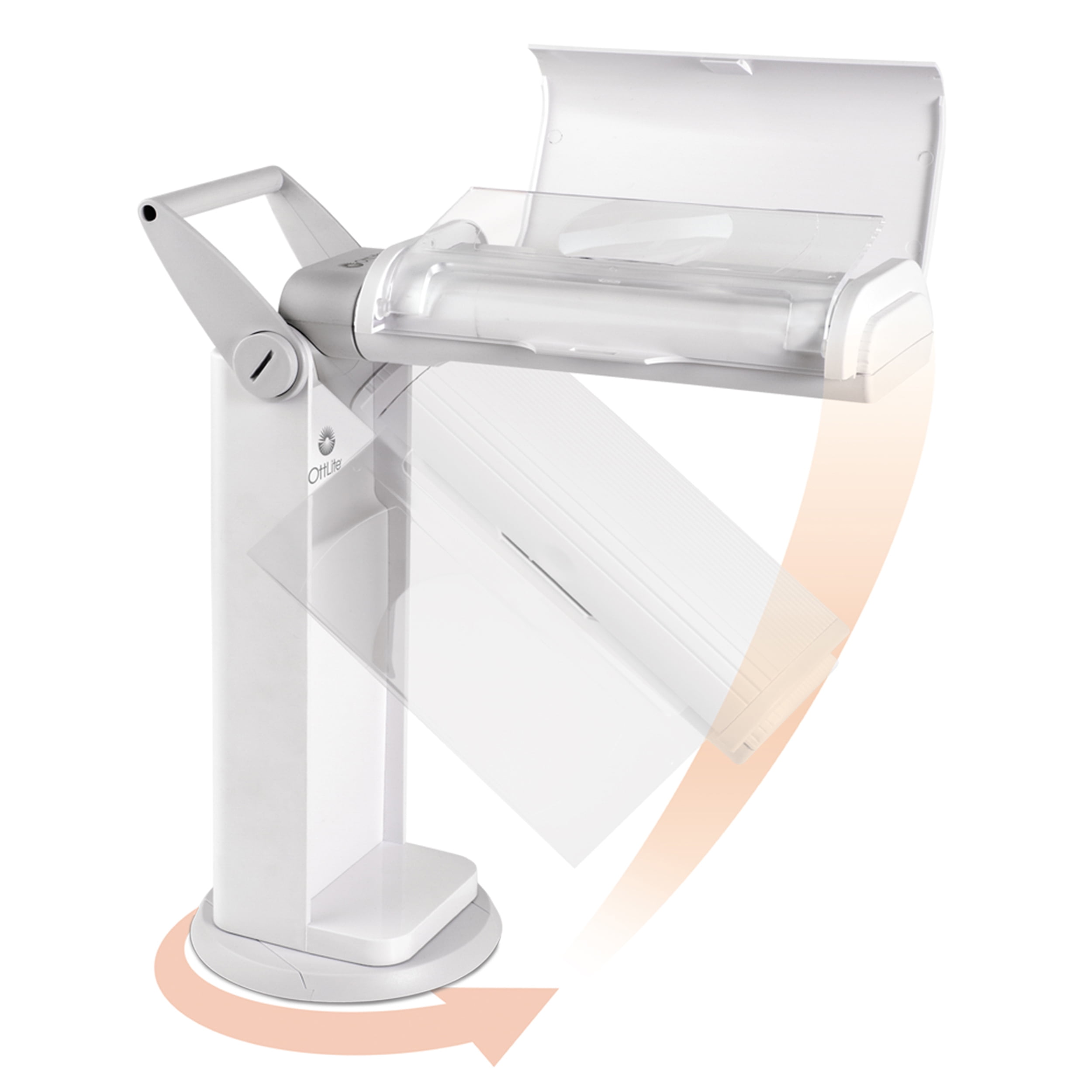 OttLite Classic 2x Magnifier Task Lamp with Swivel Base (White, 1 Unit) lzb3i